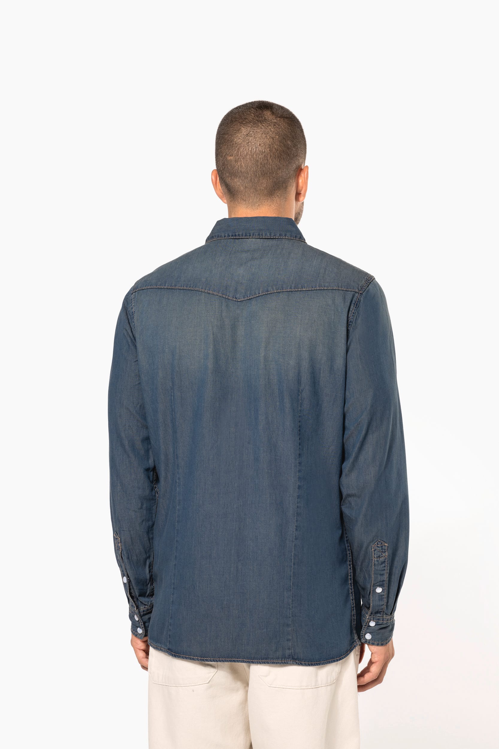 Herren denim-hemd langarm