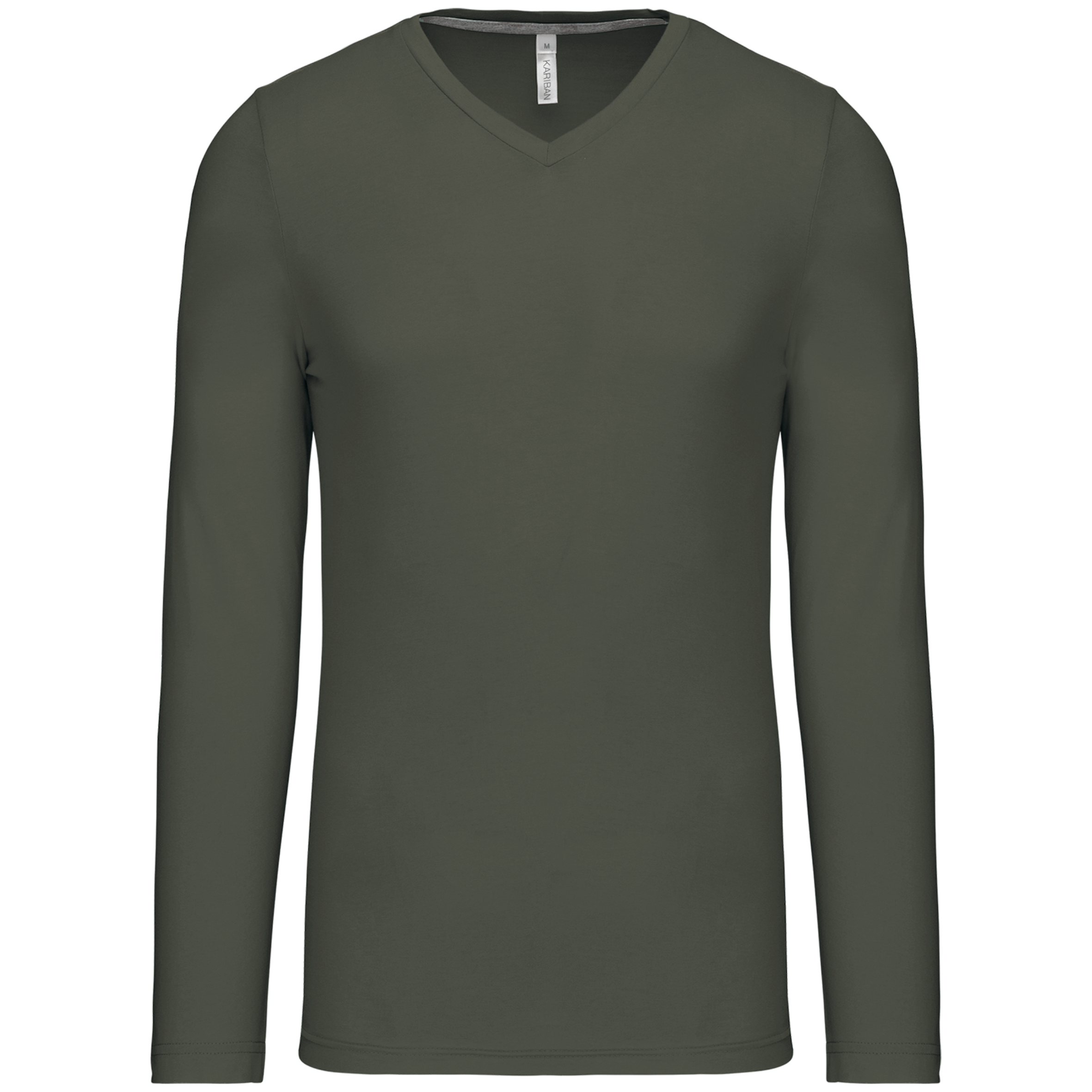 Men's long-sleeved V-neck T-shirt