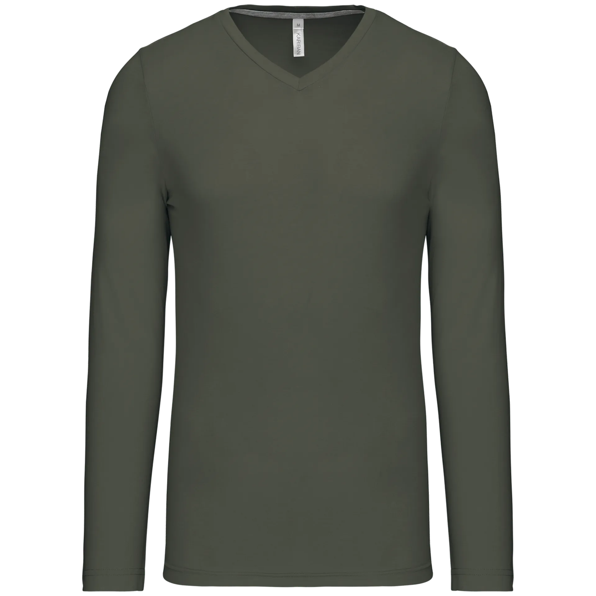 Herren Langarm-T-Shirt V-Ausschnitt