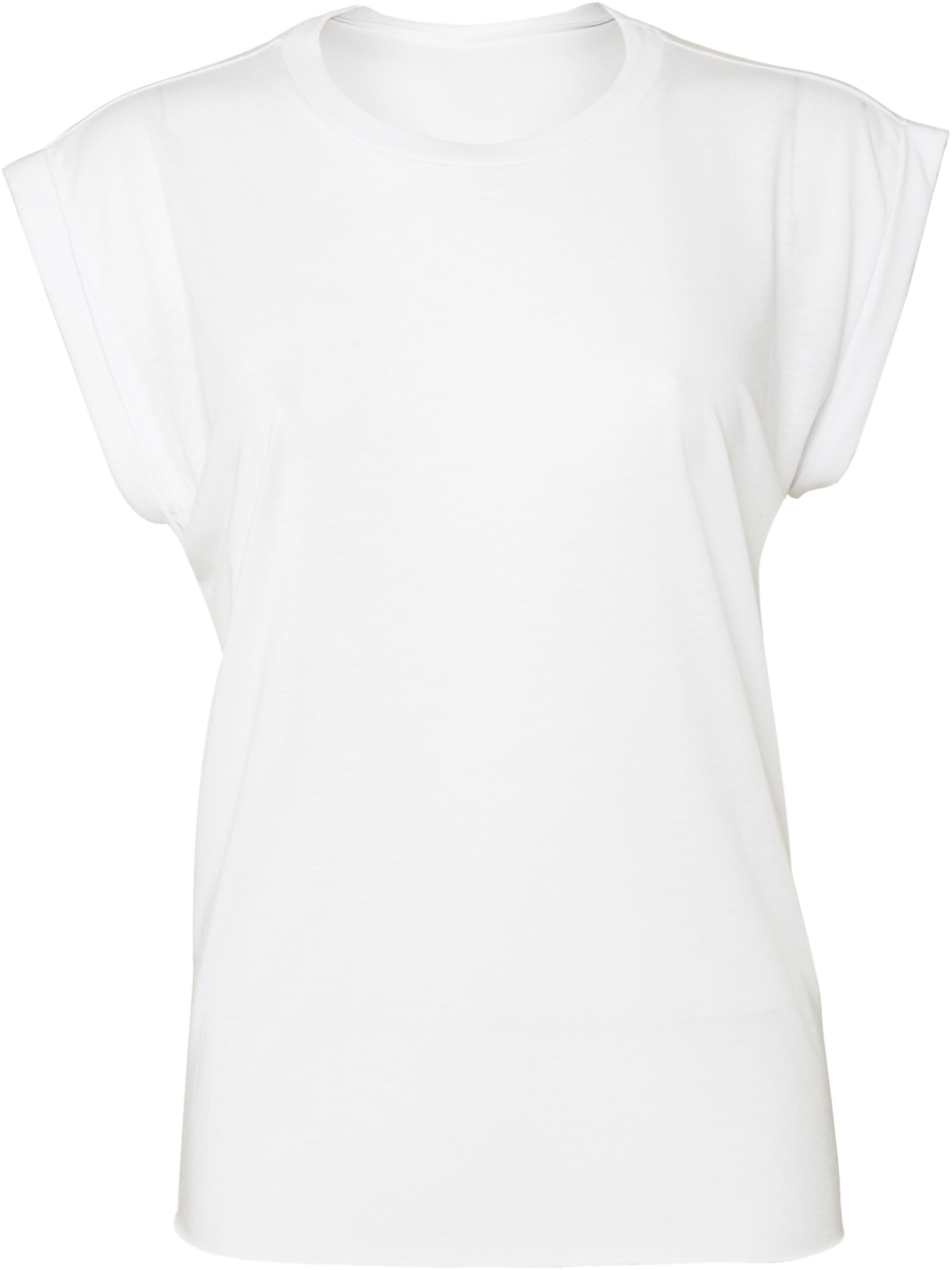 Ladies' flowy rolled-cuff T-shirt