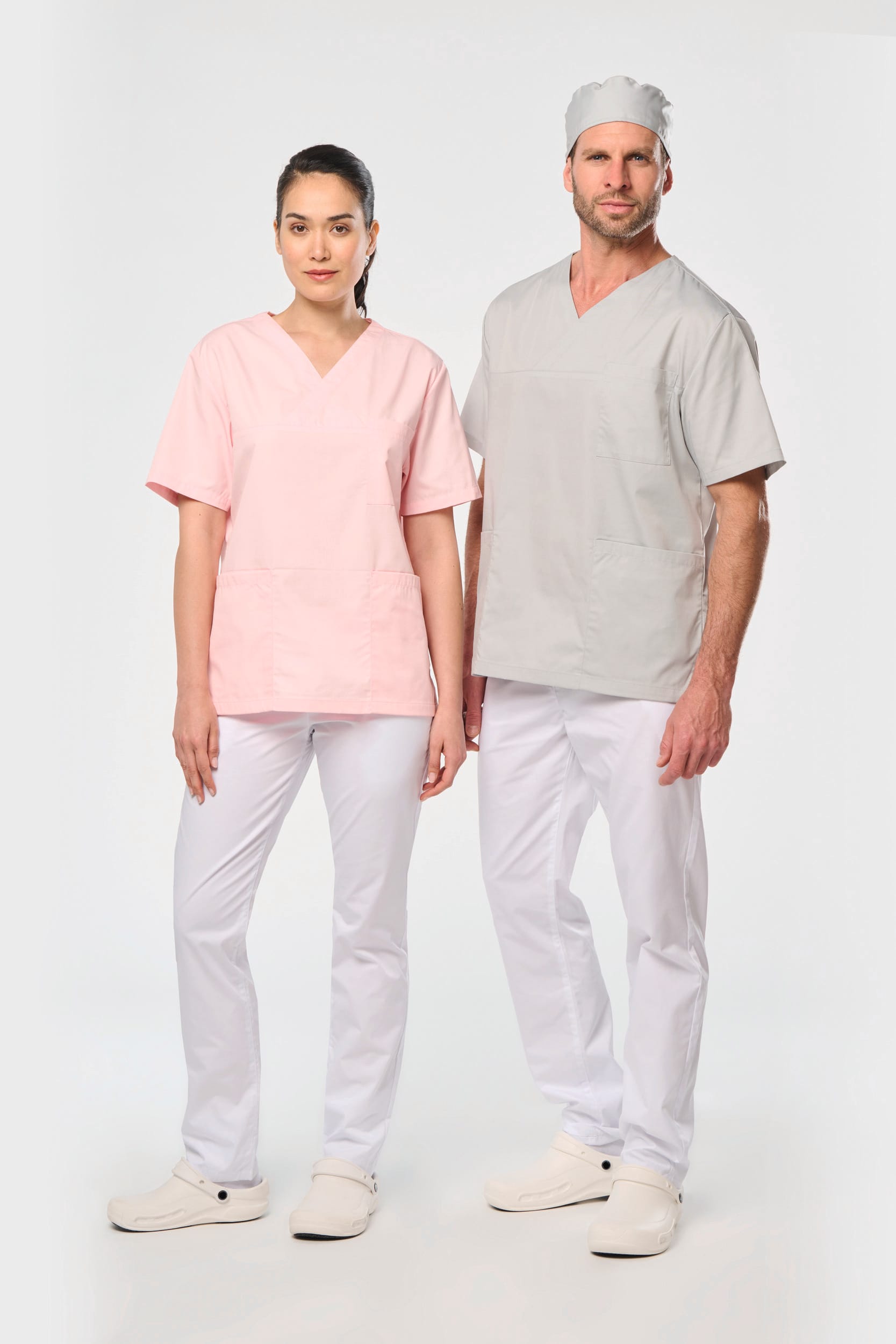 Kurzärmlige Unisex-Tunika aus Baumwollpolyester