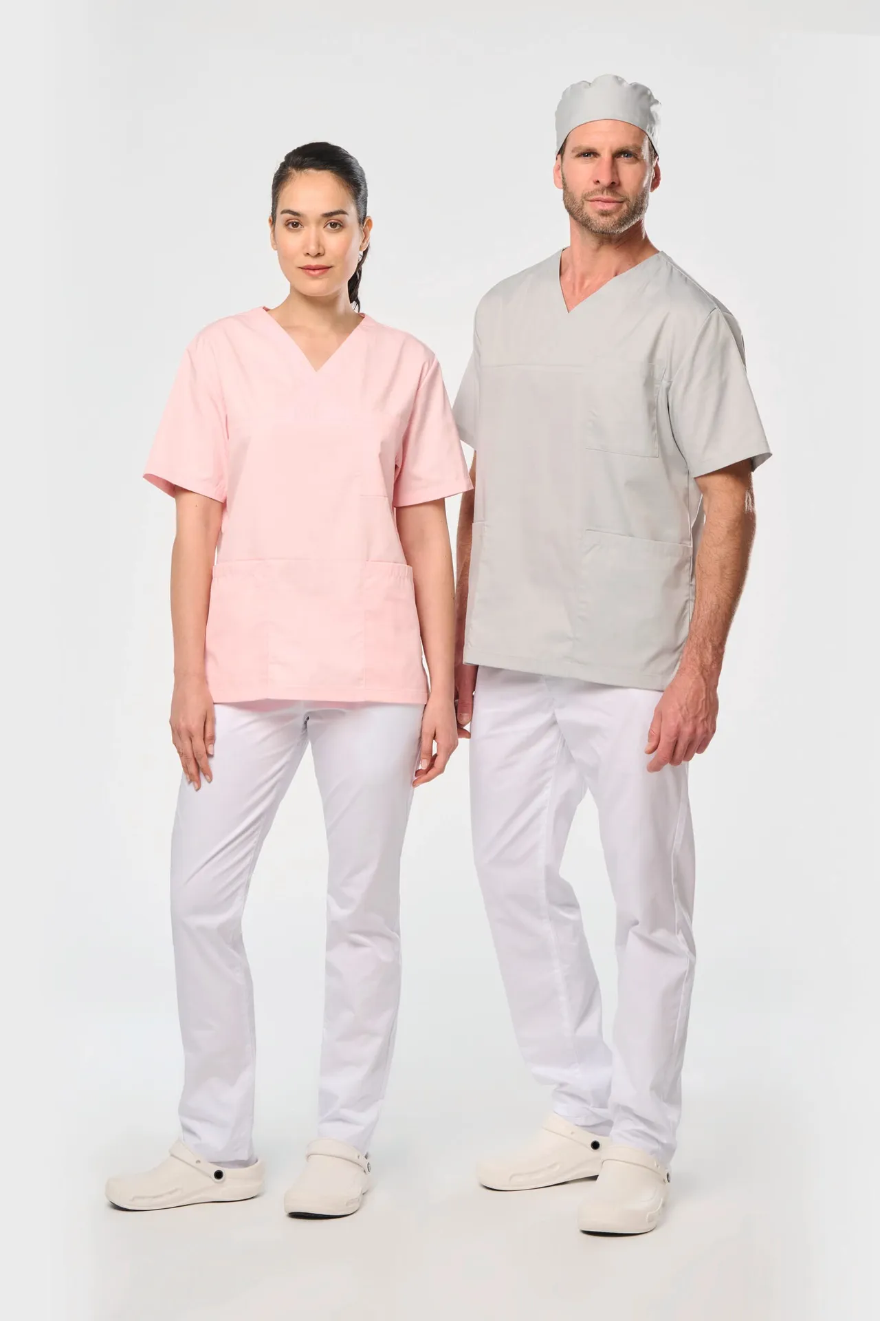 Kurzärmlige Unisex-Tunika aus Baumwollpolyester