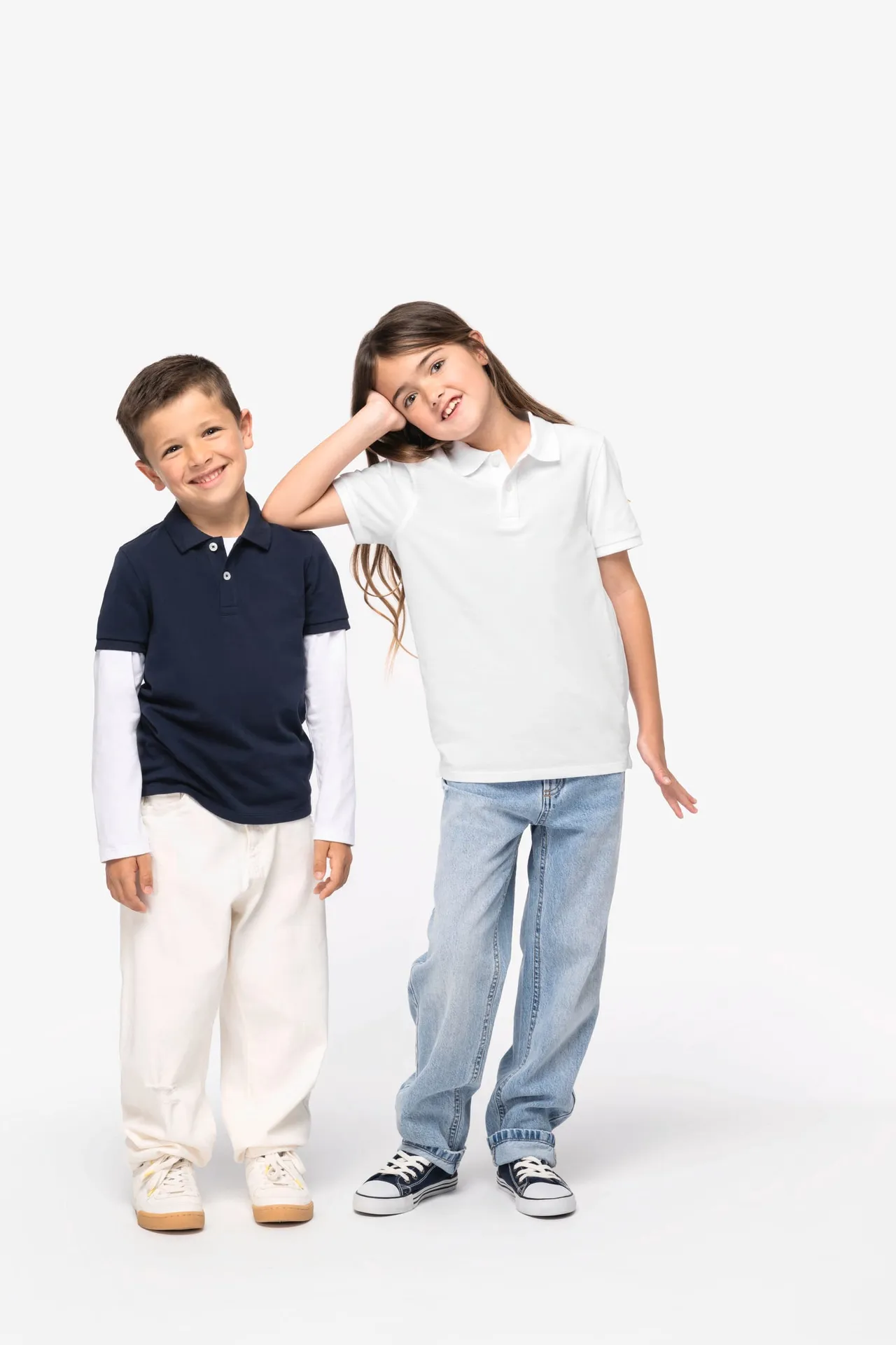 Umweltfreundliches Polohemd aus Pikeetrikot für Kinder