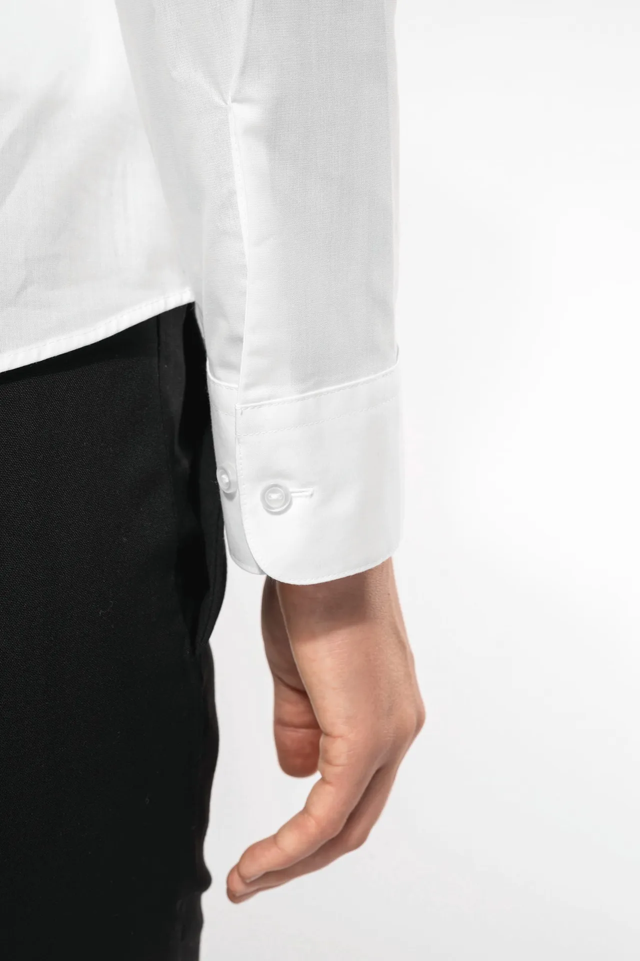 Damen hemdbluse mao-kragen langarm