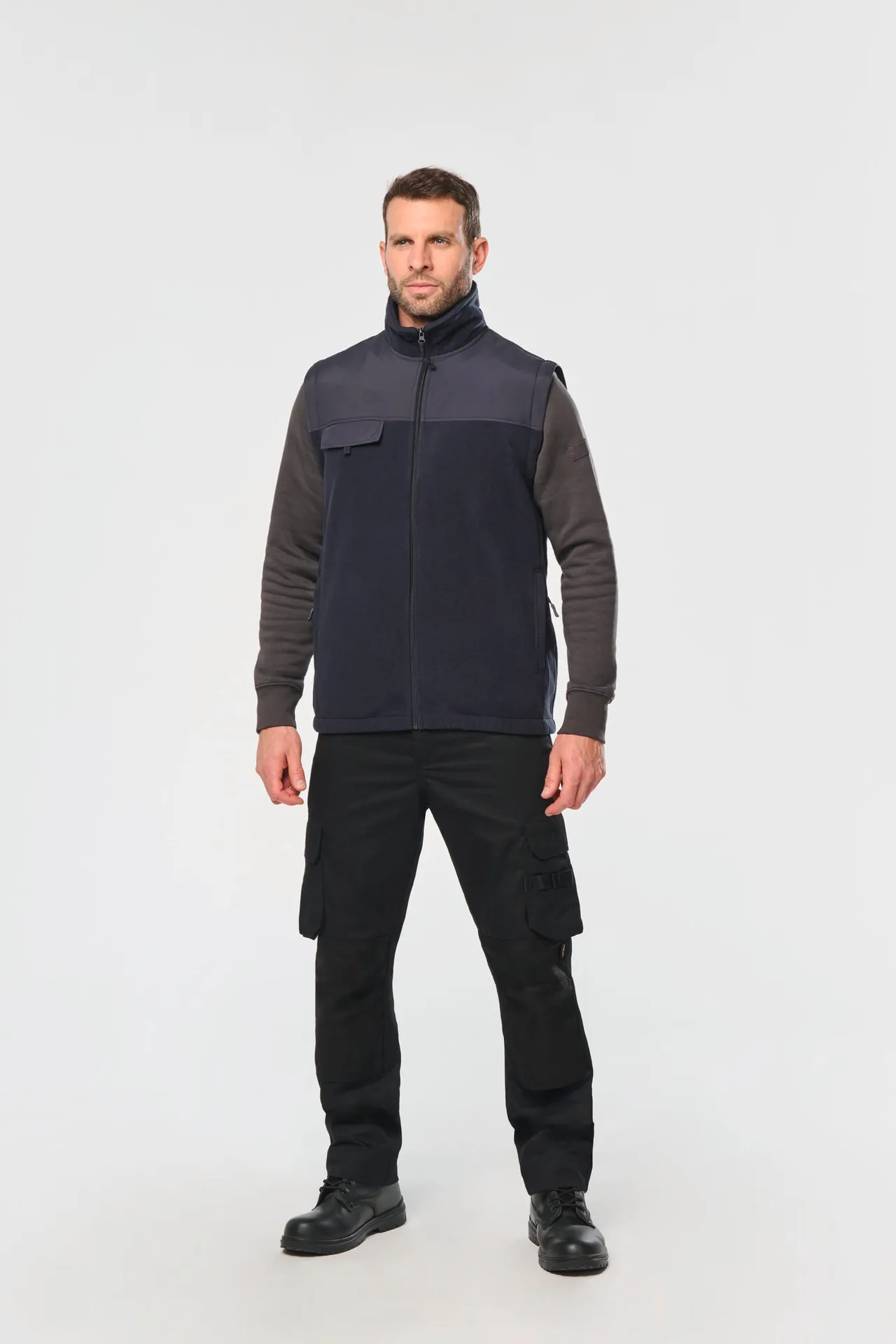 Fleecejacke mit abnehmbaren Ärmeln Herren