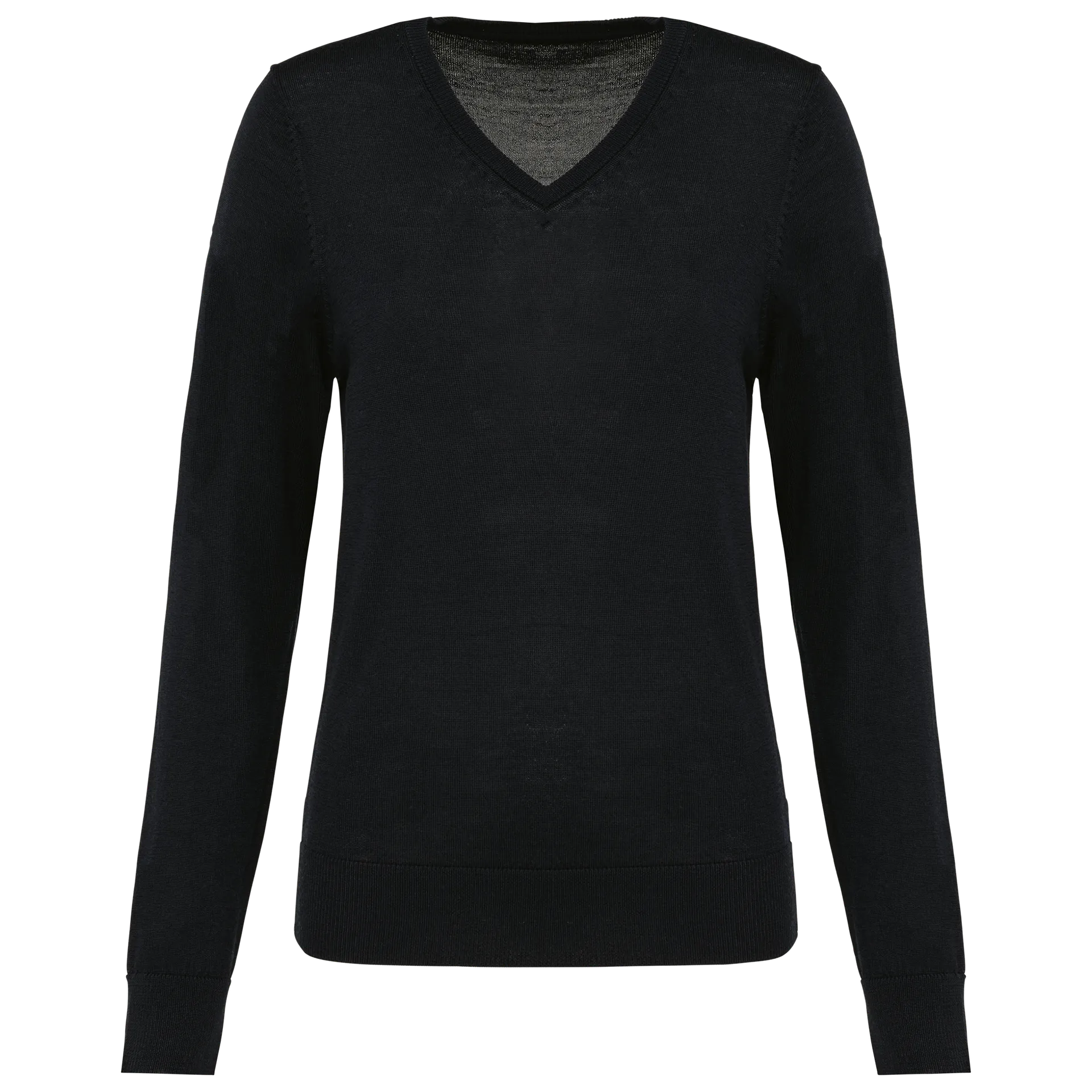 Merino-Damenpullover mit V-Ausschnitt