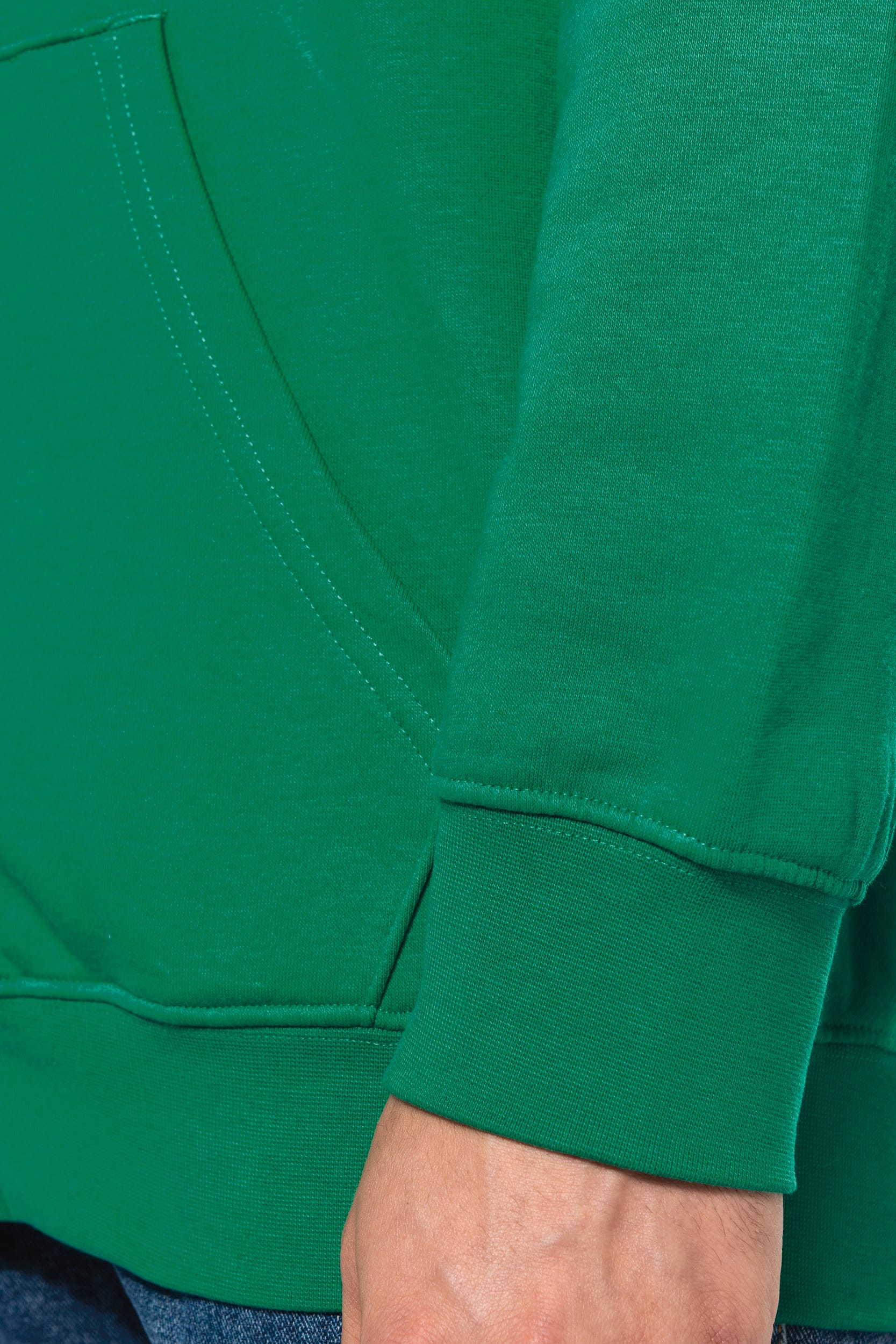 HERREN-KAPUZENSWEATSHIRT BICOLOR mit Reißverschluss