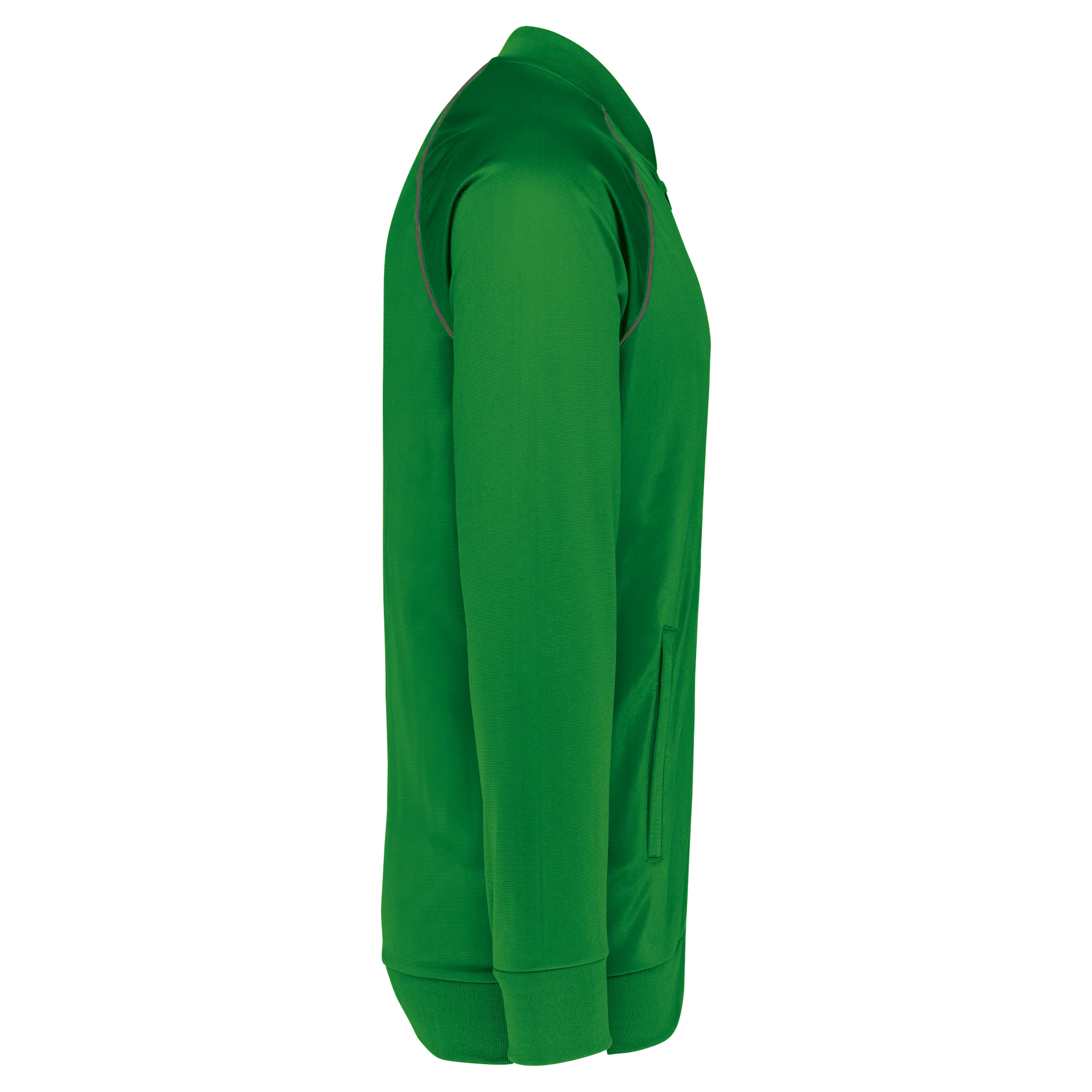 Unisex-Trainingsjacke mit Reißverschluss und Paspel