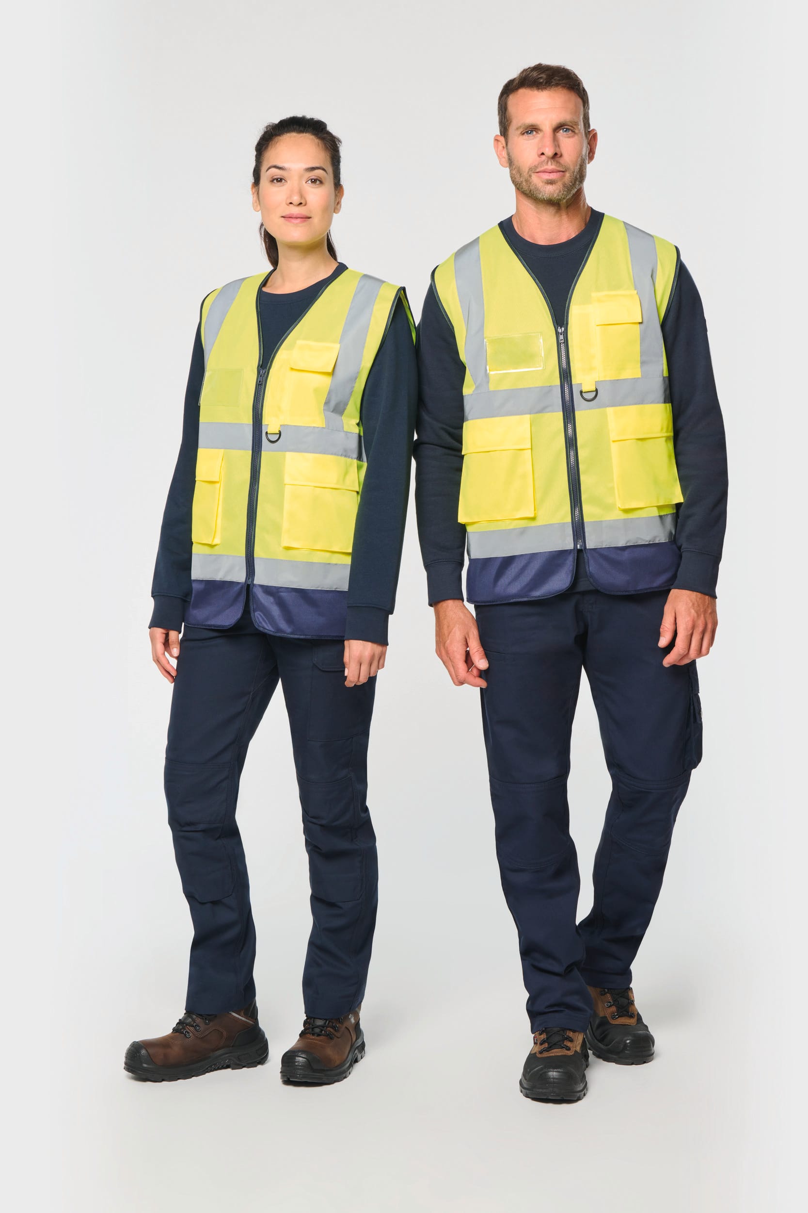 Recycelte HI-VIS SICHERHEITSWESTE mit Reißverschluss