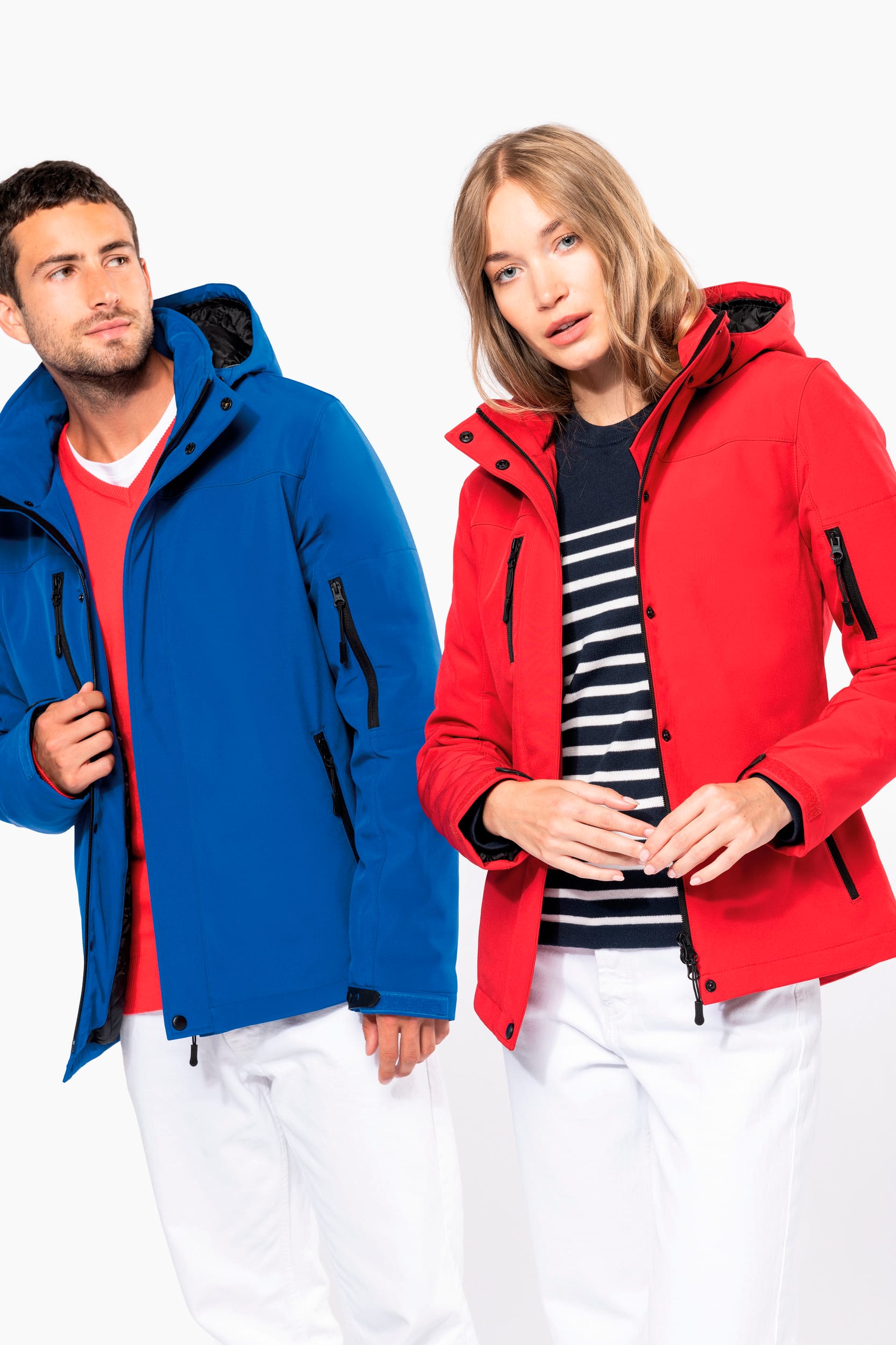 Damenparka Softshell wattiert mit Kapuze