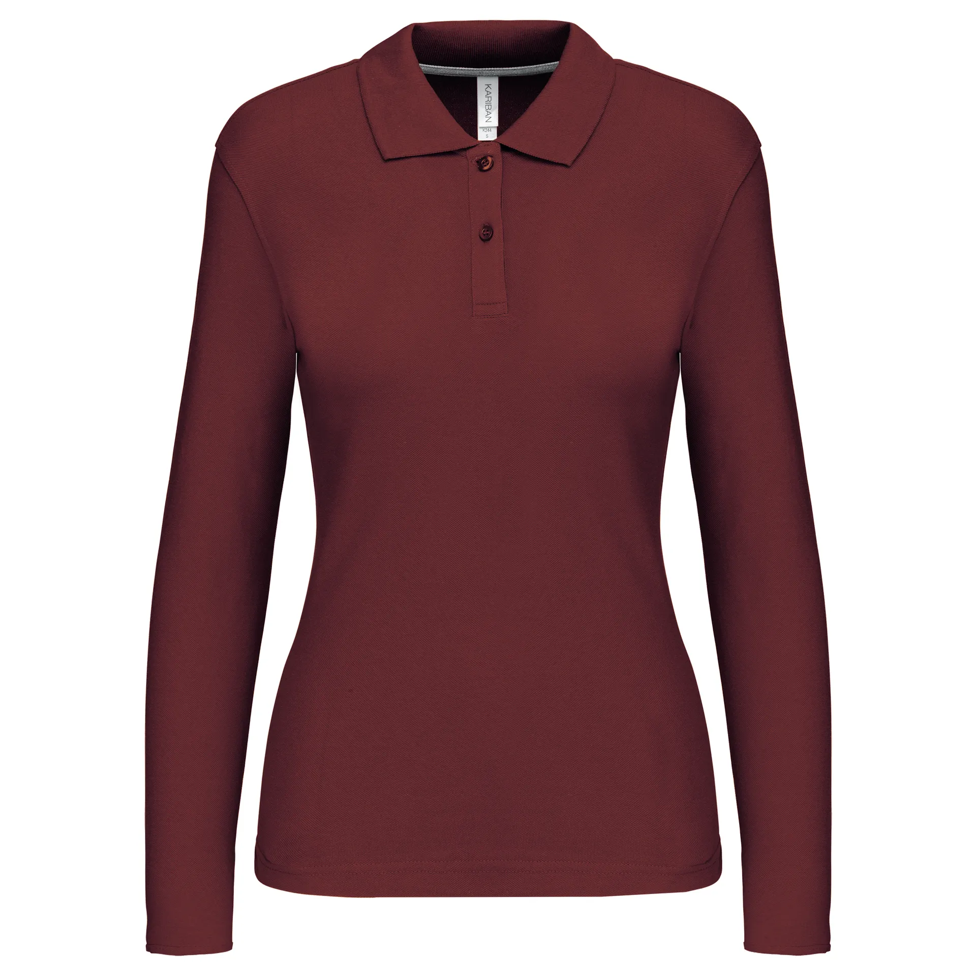 Damen Piqué Poloshirt Langarm