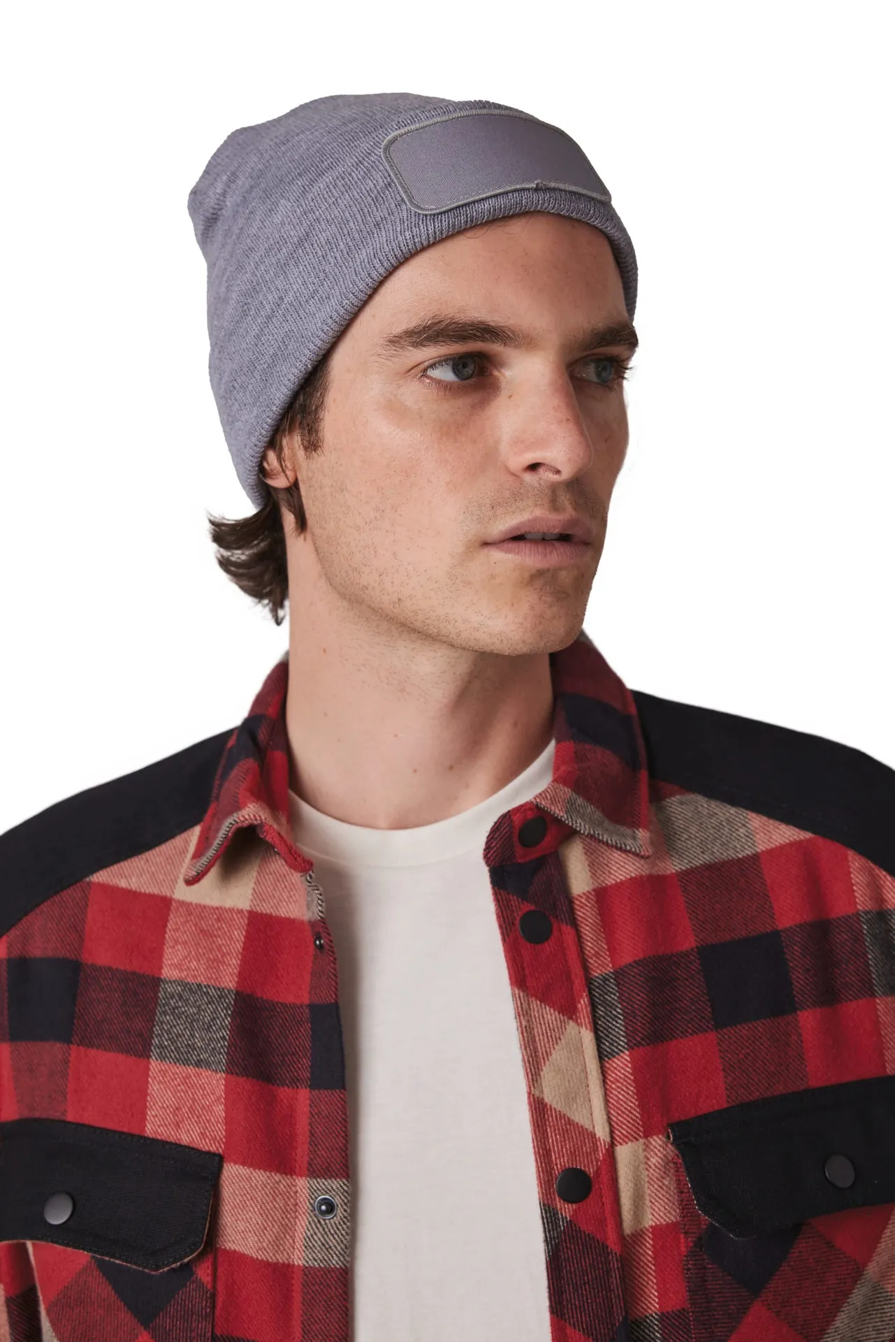 Recycelte Mütze mit Patch