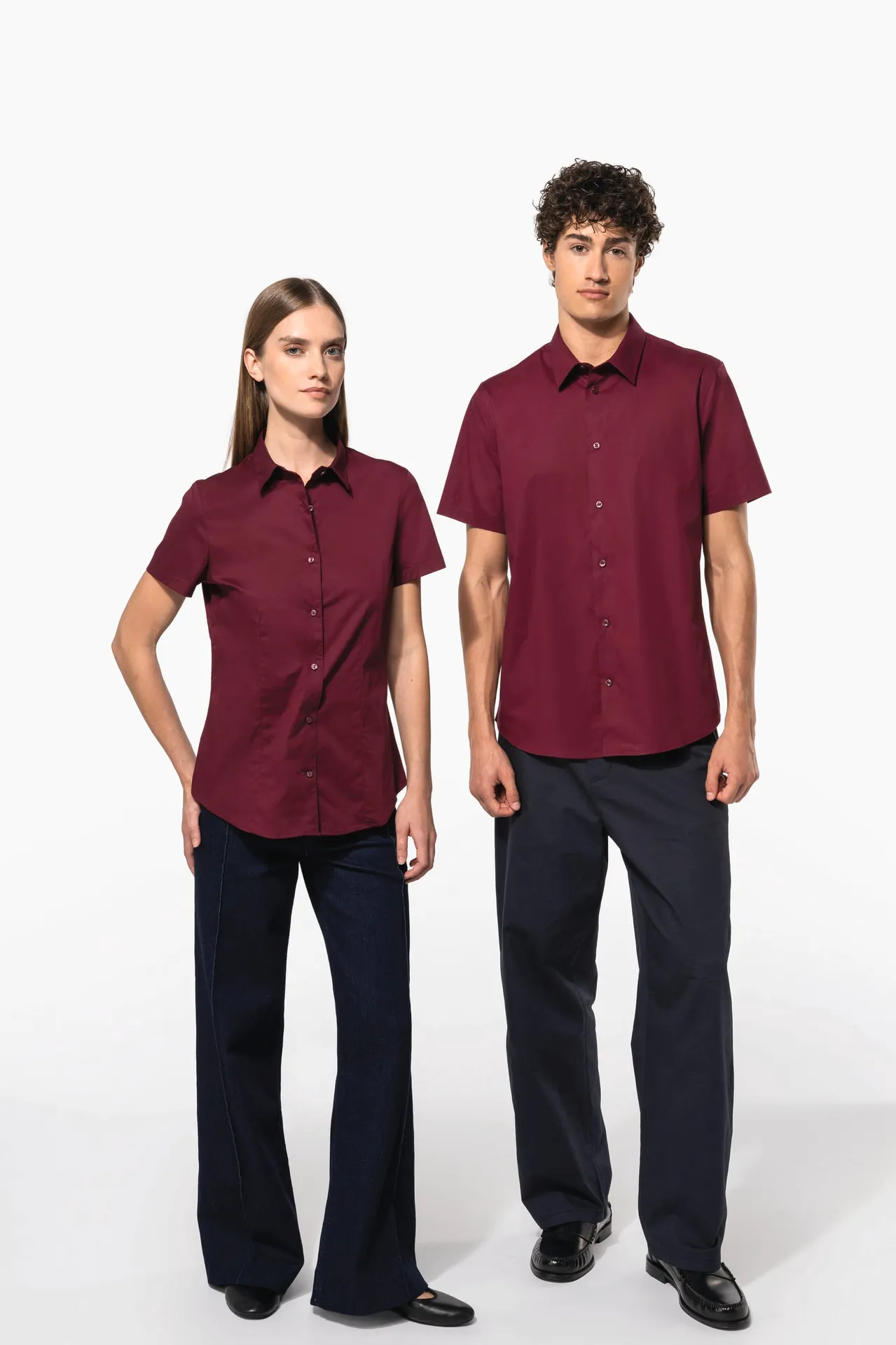 Herren Stretchhemd Kurzarm