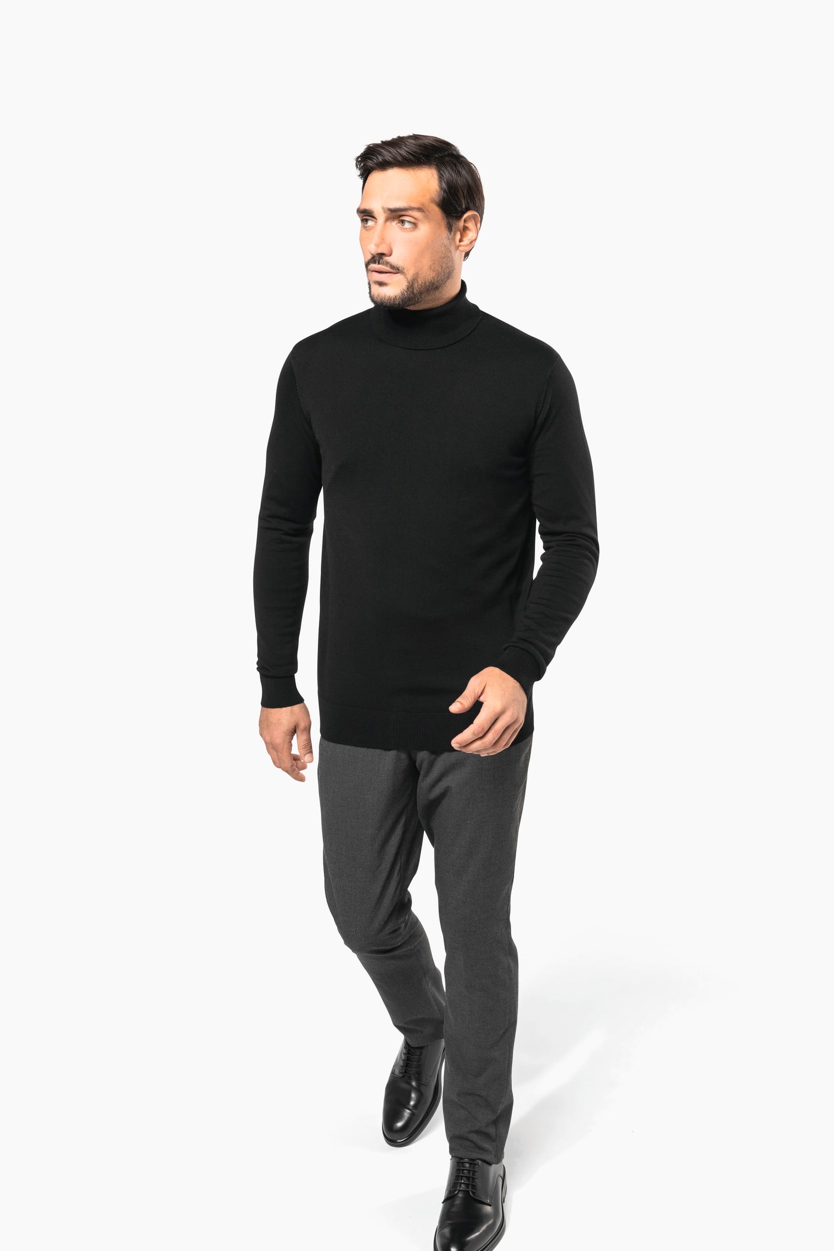 Merino-Herrenpullover mit Rollkragen