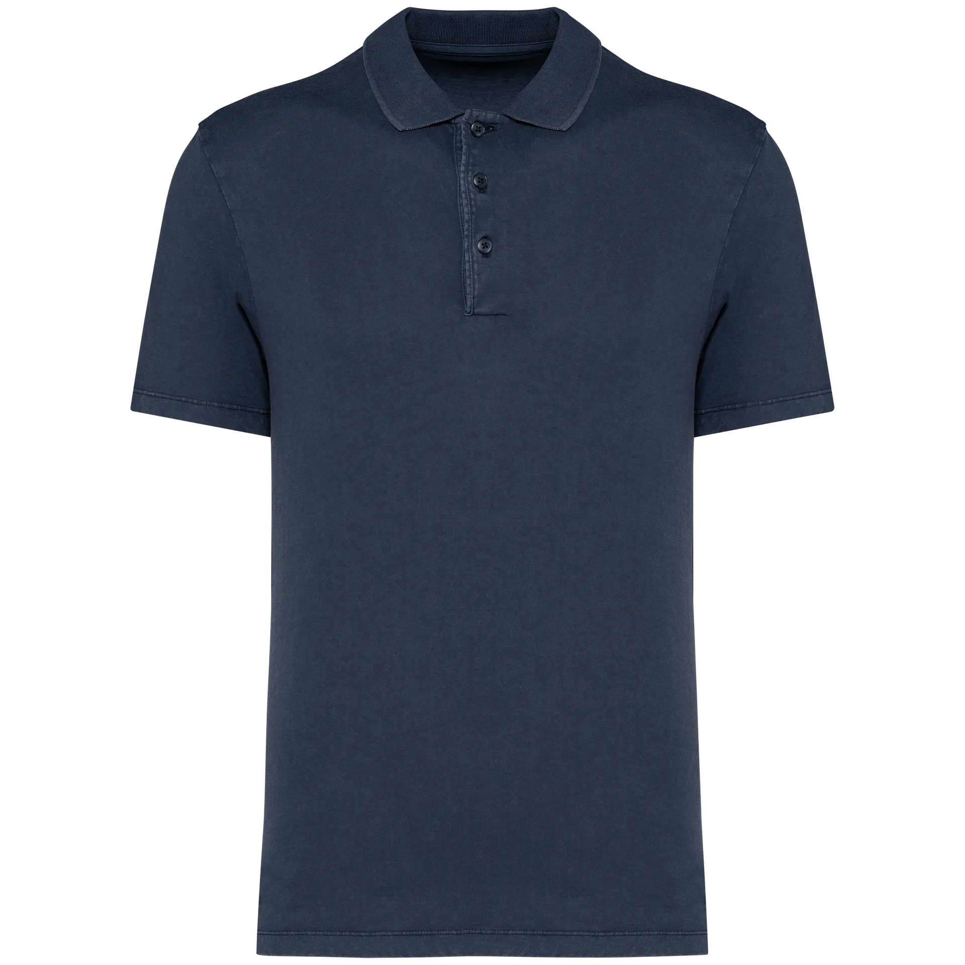 Umweltfreundliches ausgewaschenes Herren-Polohemd aus Jersey