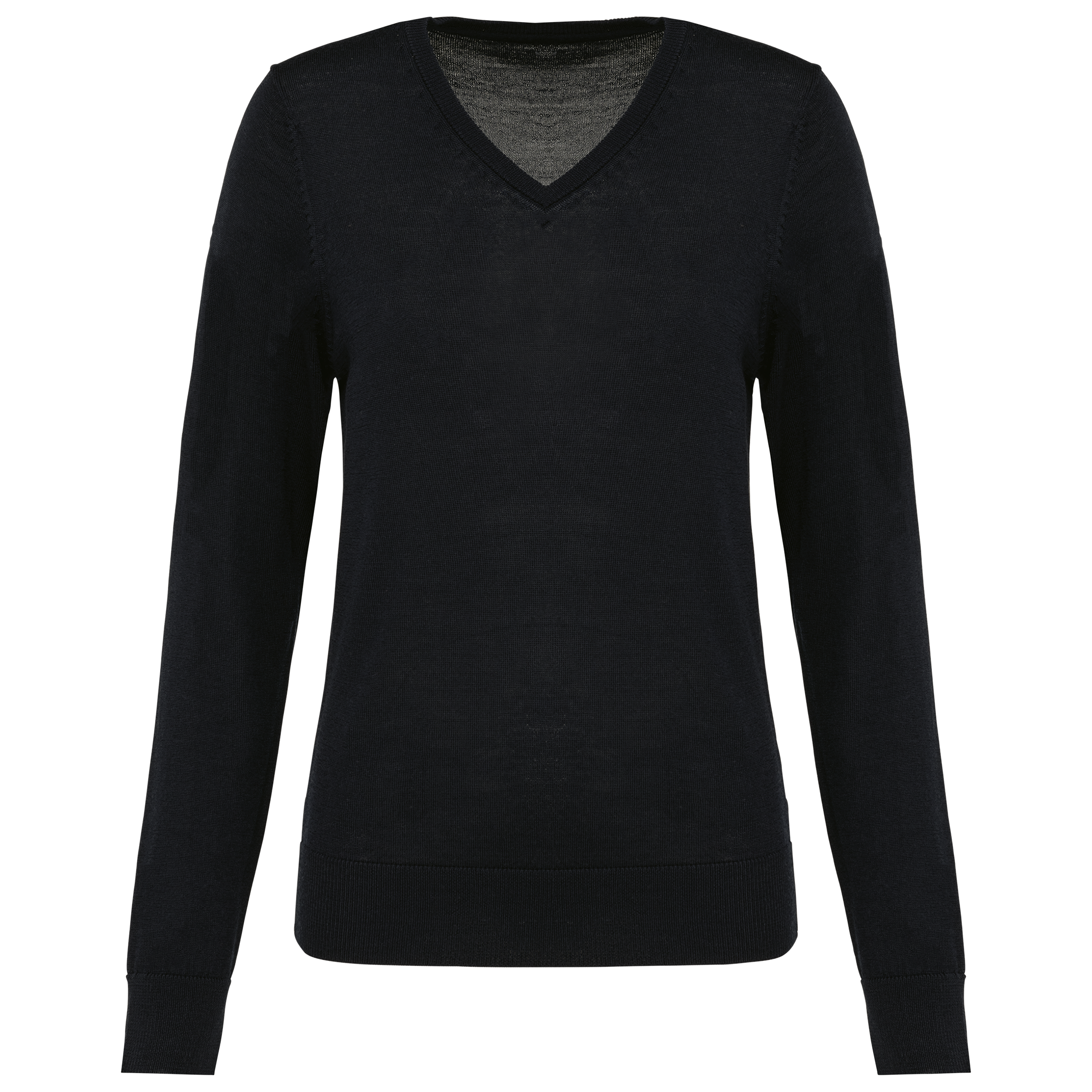 Merino-Damenpullover mit V-Ausschnitt
