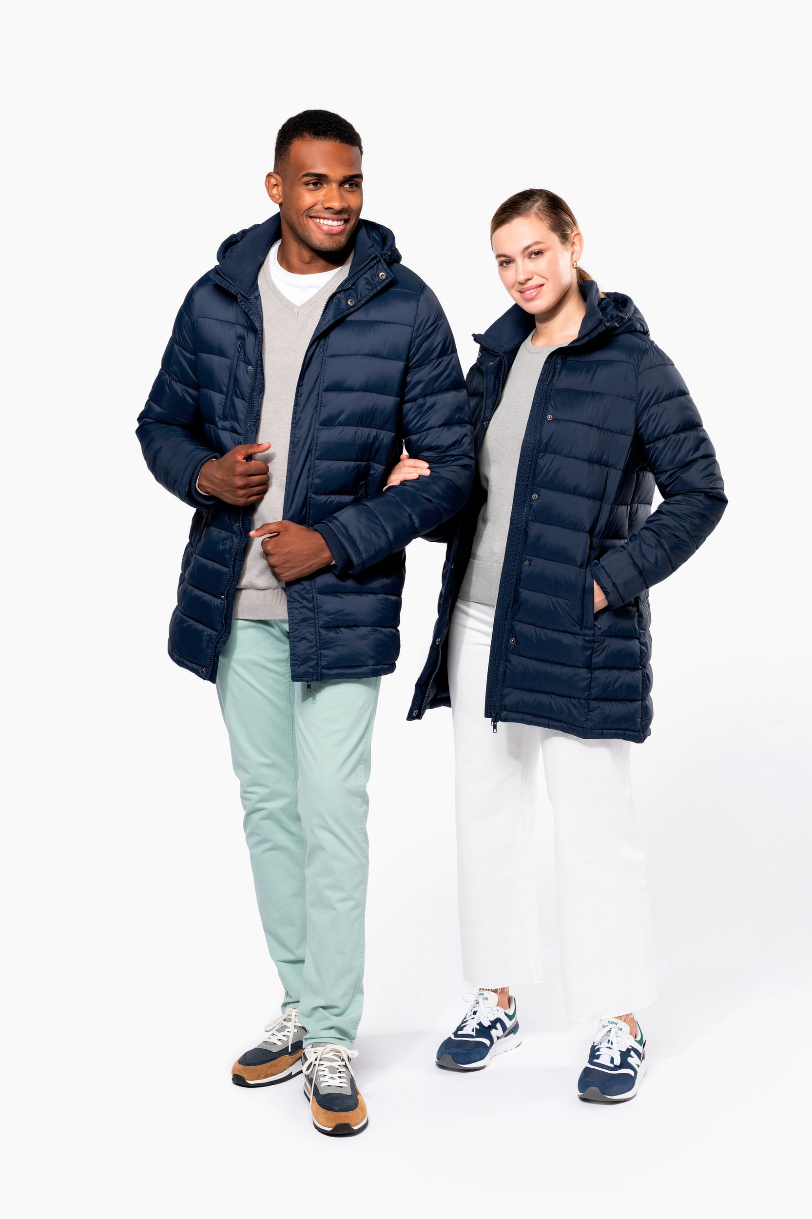 Leichter Damen-Daunenparka mit Kapuze