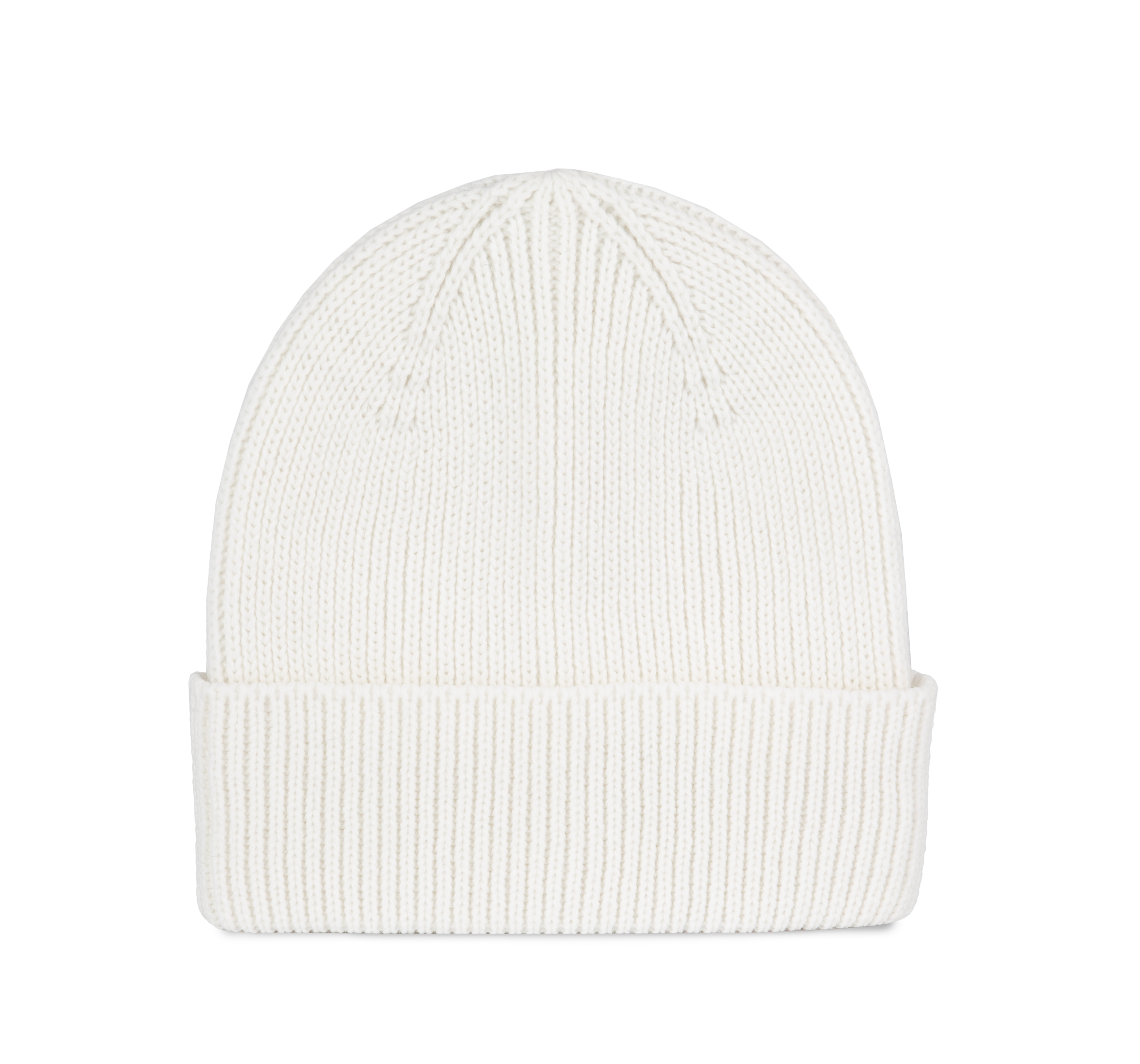 Gerippte Mütze mit Umschlag