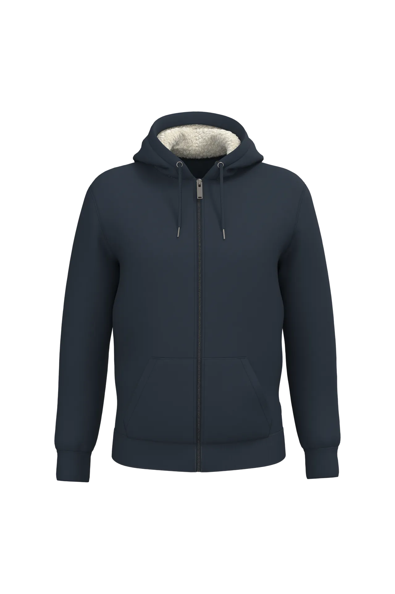 Umweltfreundliches Unisex-Sweatshirt mit Reißverschluss und Sherpa-Futter