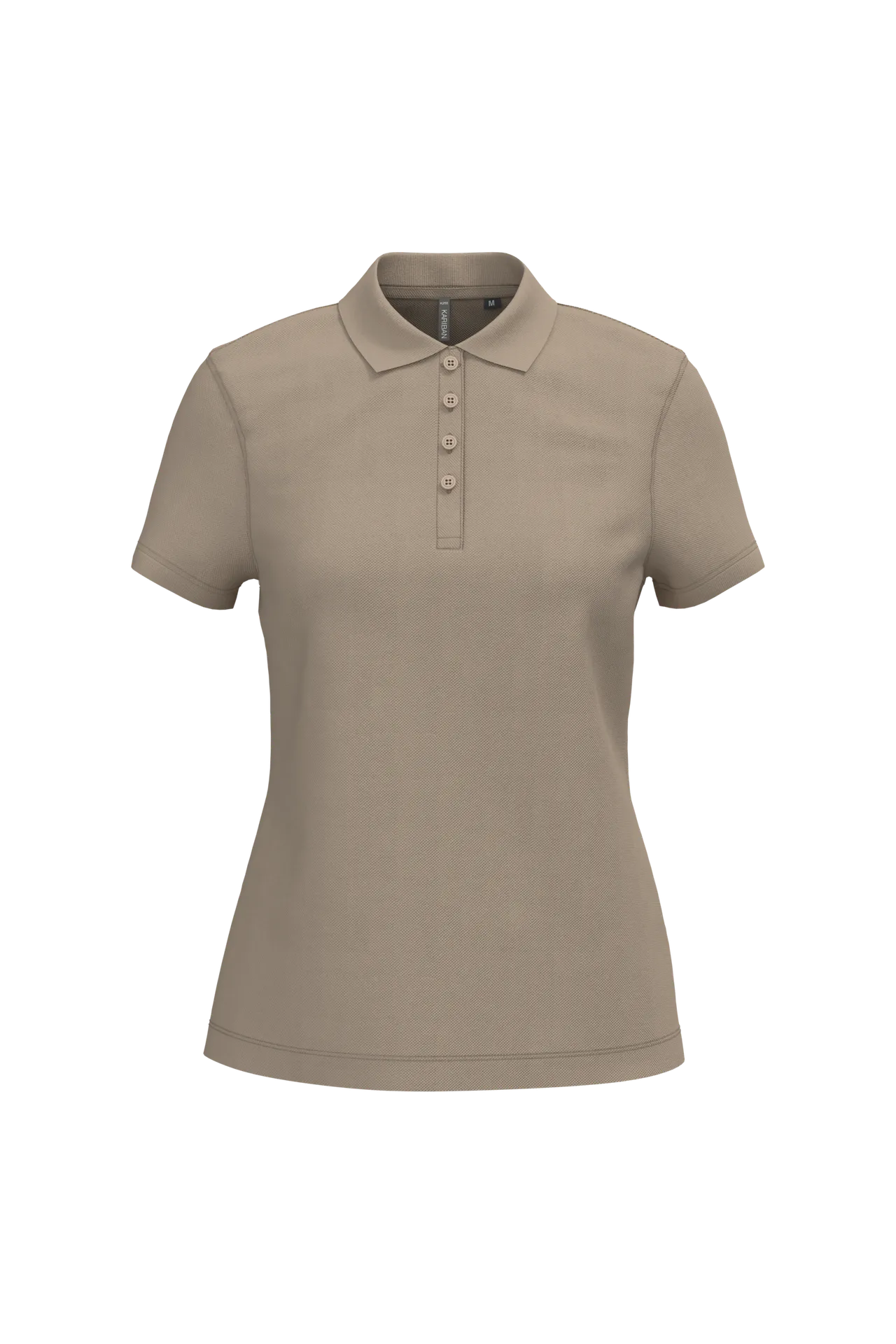 Dammen Kurzam Poloshirt aus Baumwollpiqué