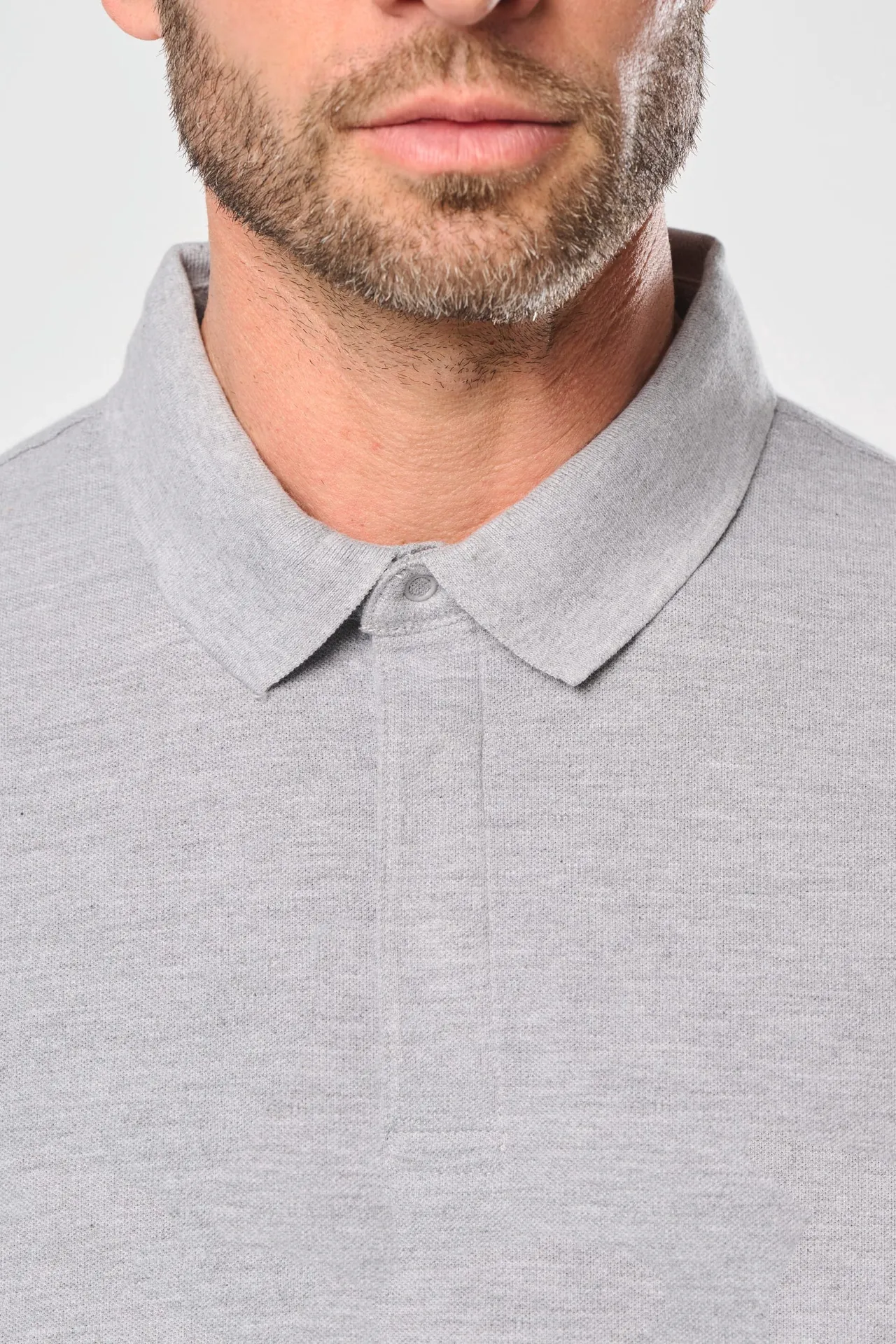 Kurzarm-Polohemd für Herren mit Druckknopfleiste am Kragen