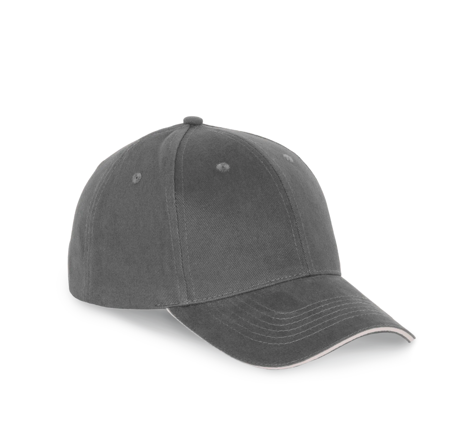 6-Panel-Kappe mit Kontrast-Sandwichschirm