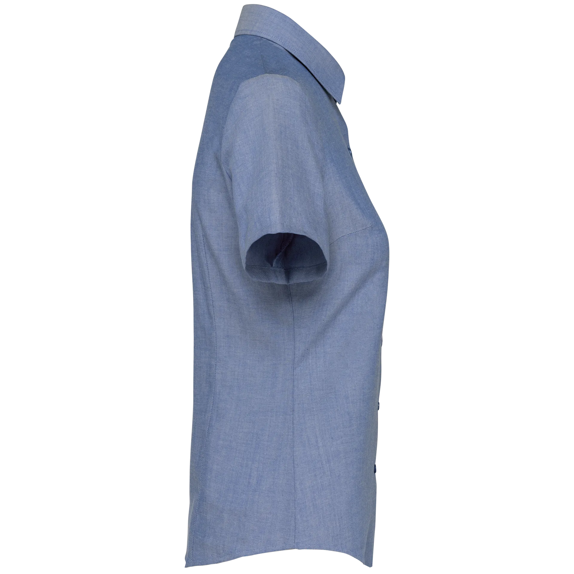 Damen Oxford Kurzarmbluse