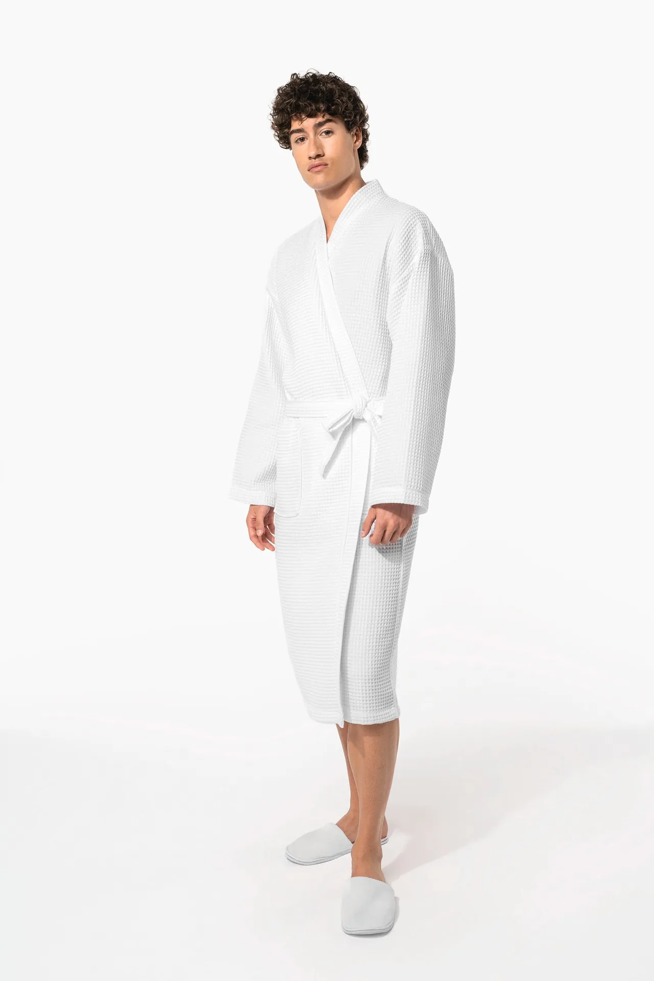 Walkfrottier-Bademantel Waffelpiqué