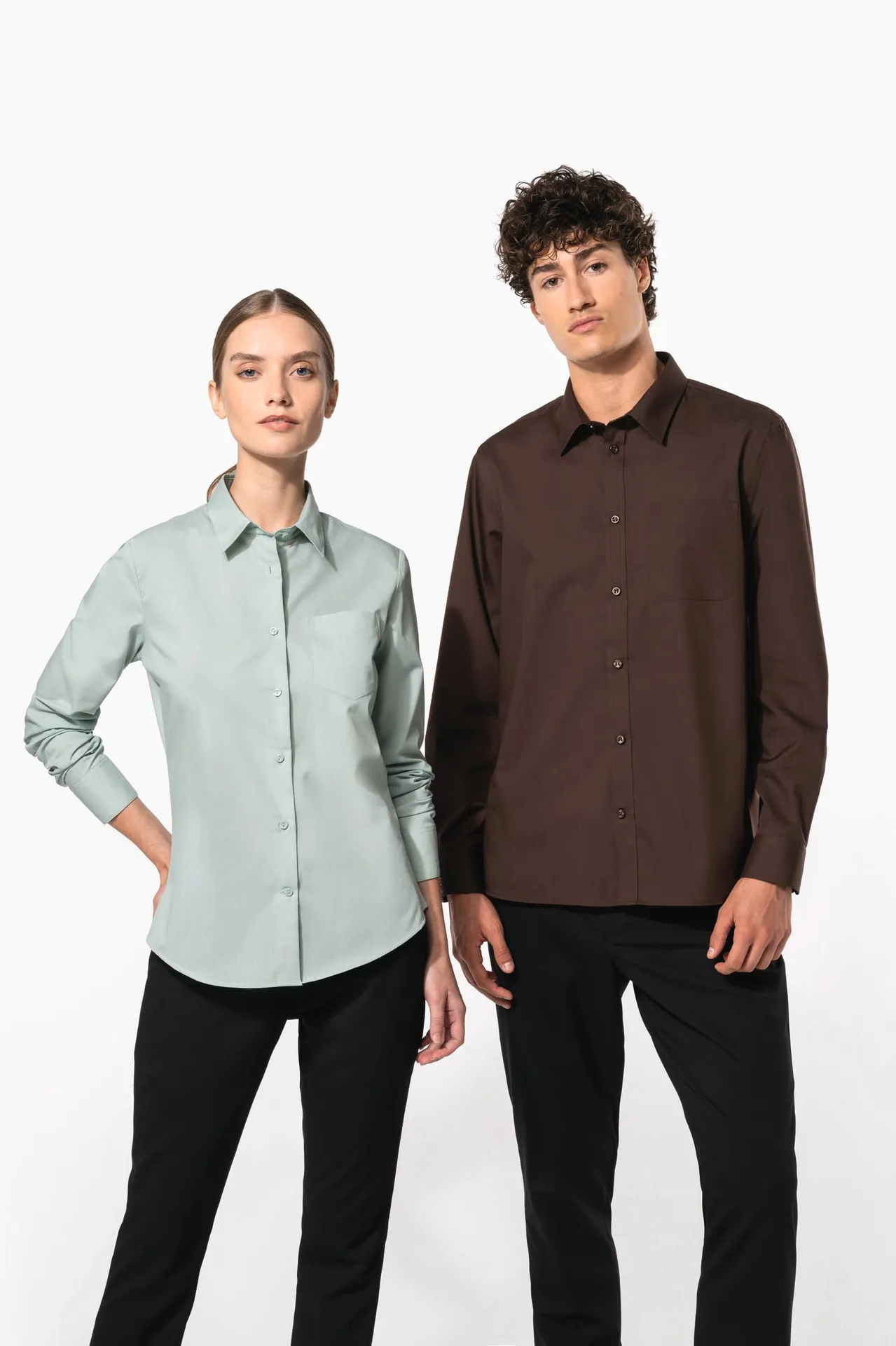 Popeline-Hemd Baumwollpolyester pflegeleicht für Herren