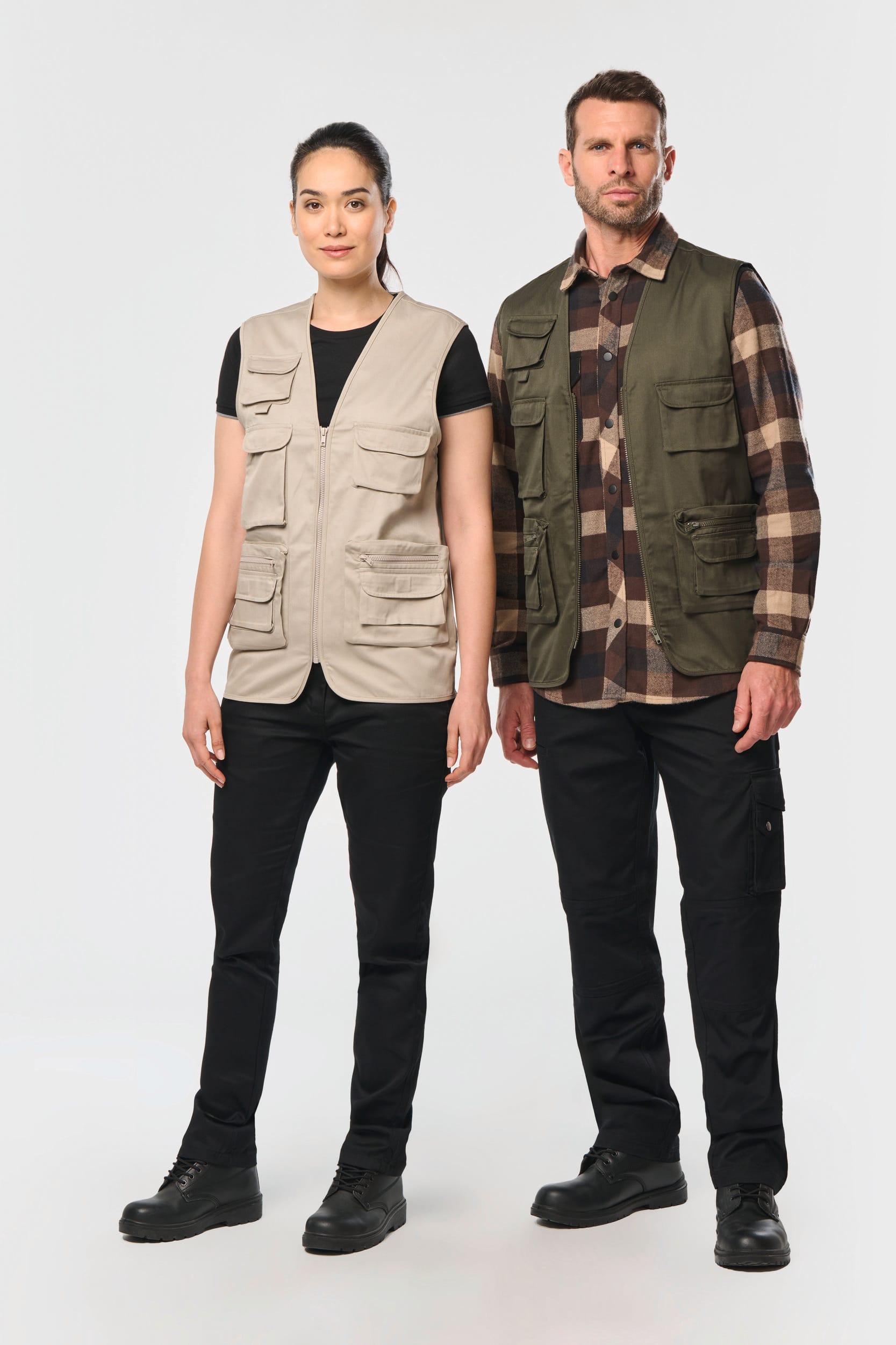 Gefütterte Unisex-Weste aus  Baumwollpolyester