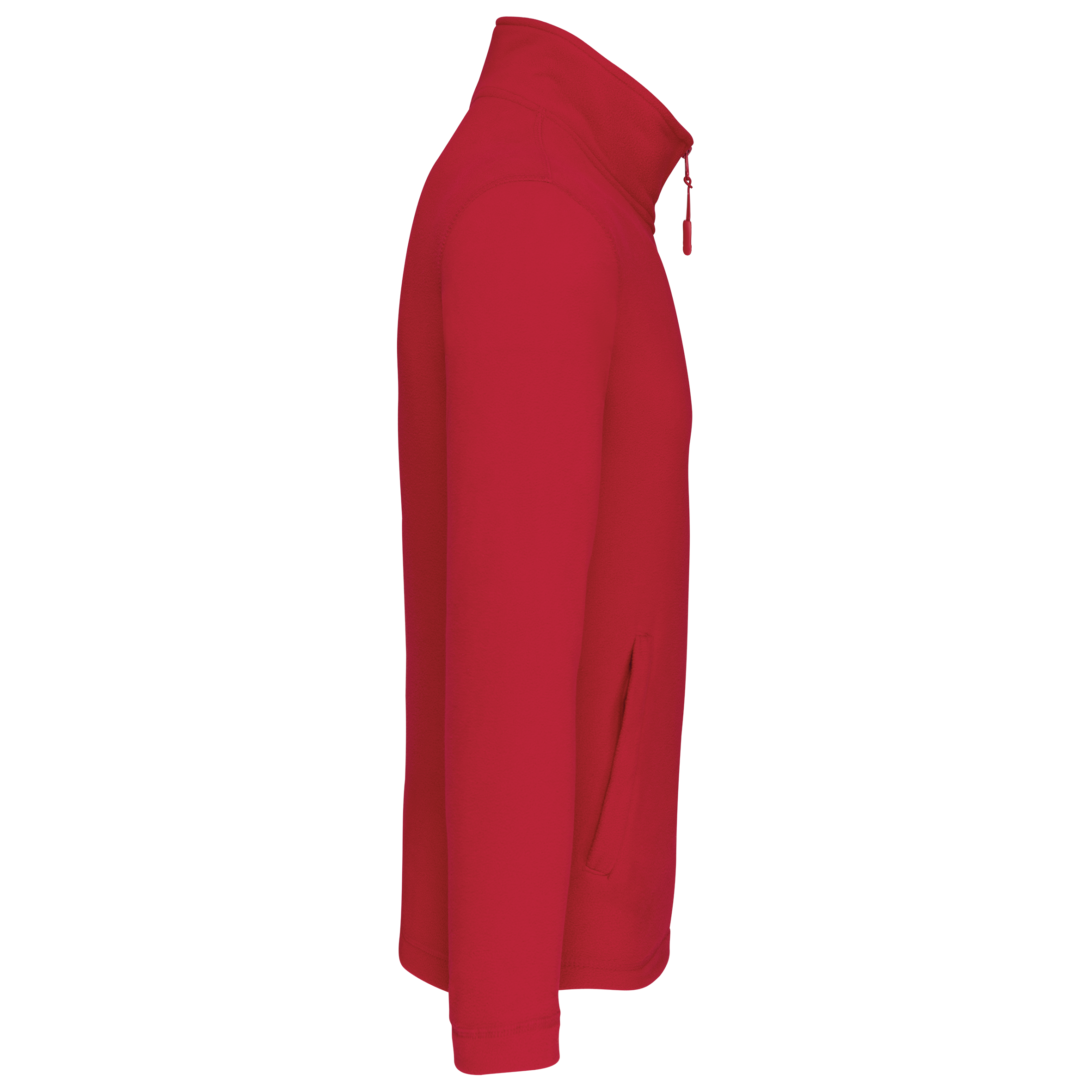 Mikrofleece-Jacke durchgehender Reißverschluss