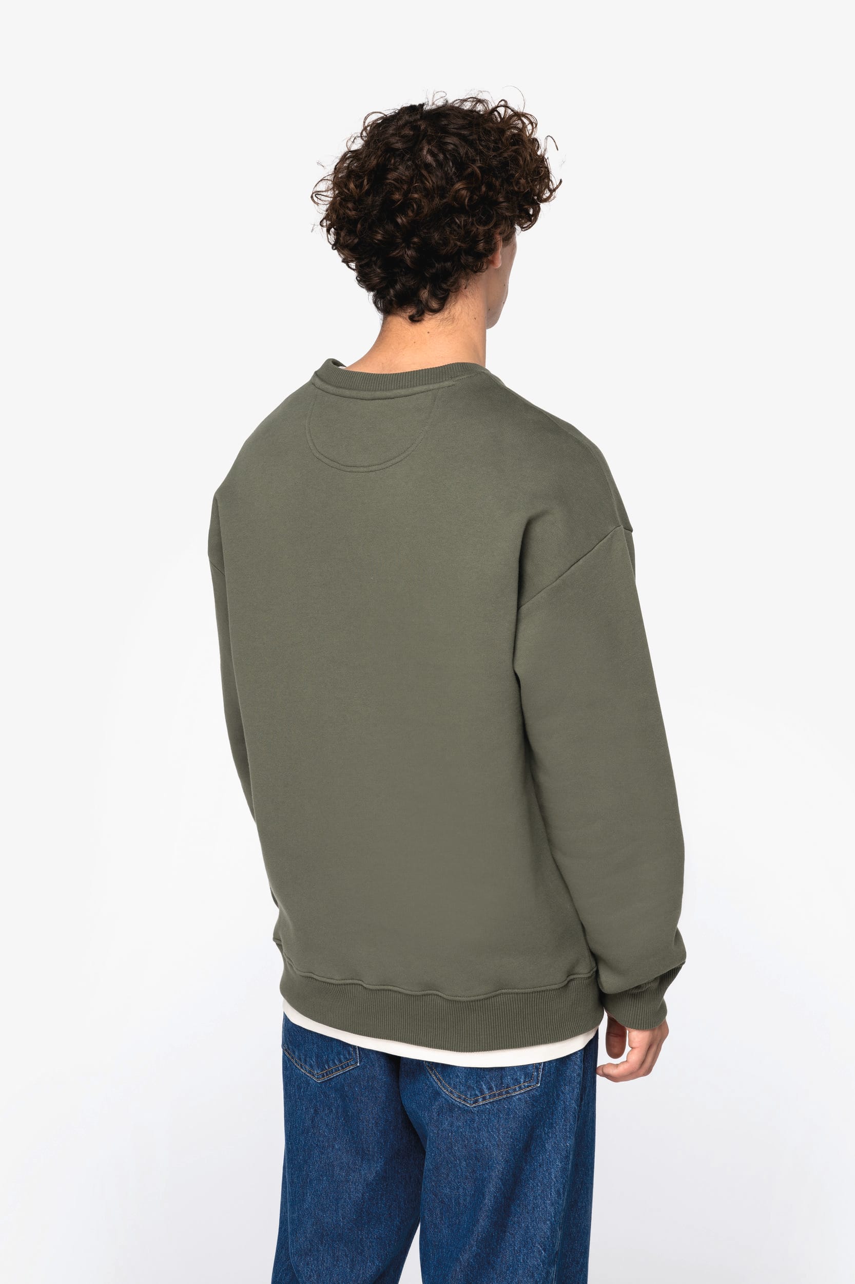 Umweltfreundliches Oversize Unisex-Sweatshirt mit Rundhalsausschnitt