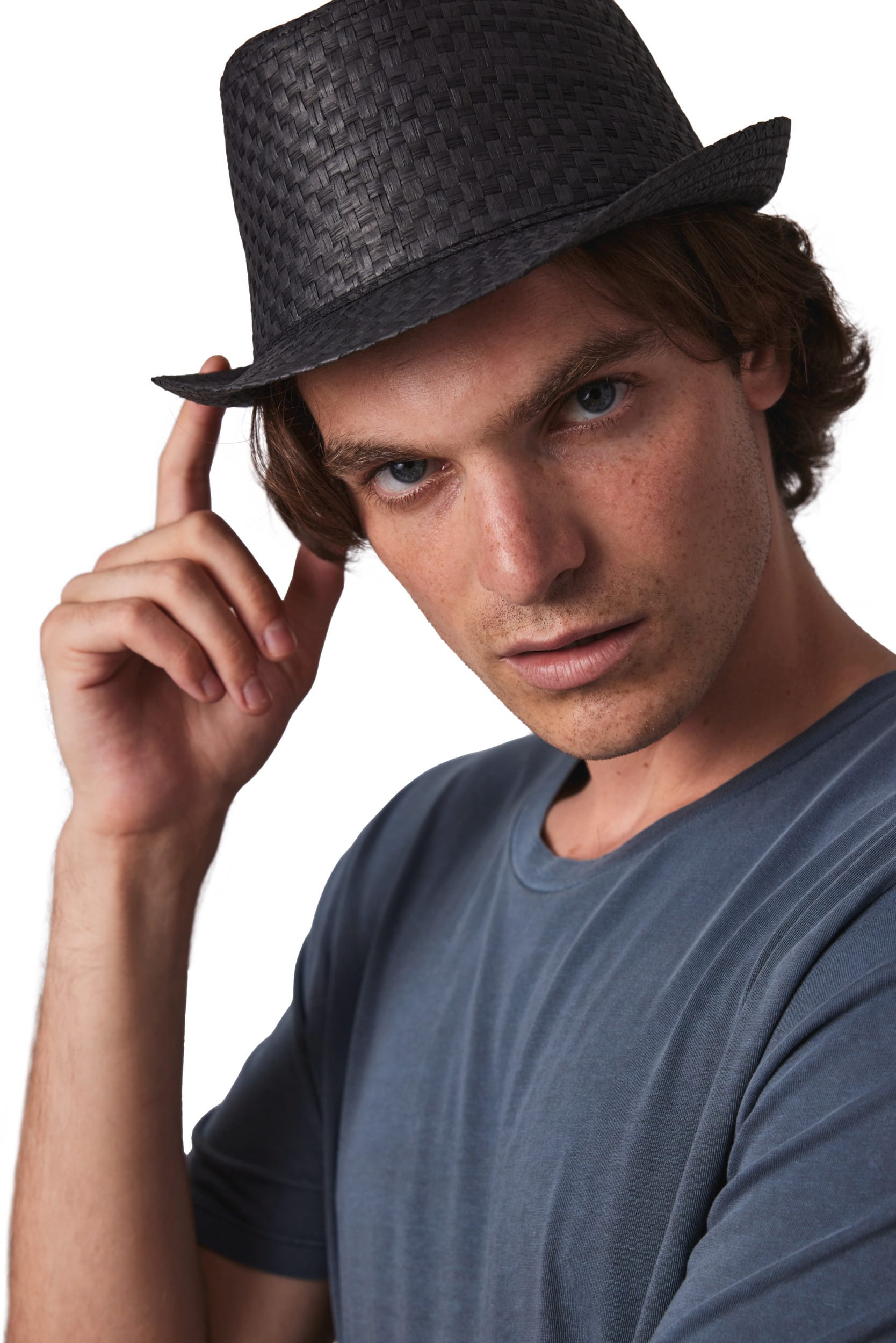 Strohhut im Panama-Retro-Stil