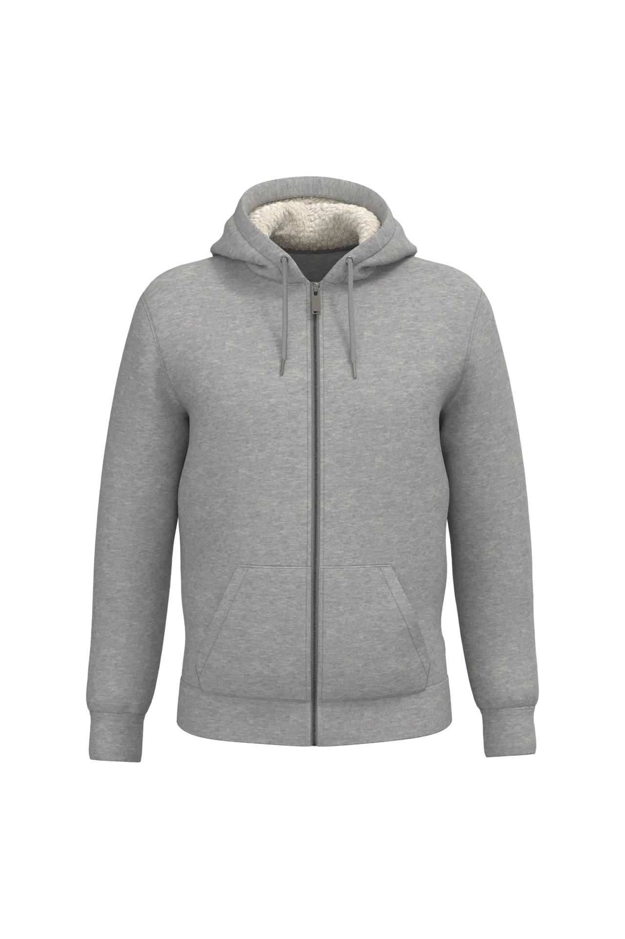 Umweltfreundliches Unisex-Sweatshirt mit Reißverschluss und Sherpa-Futter