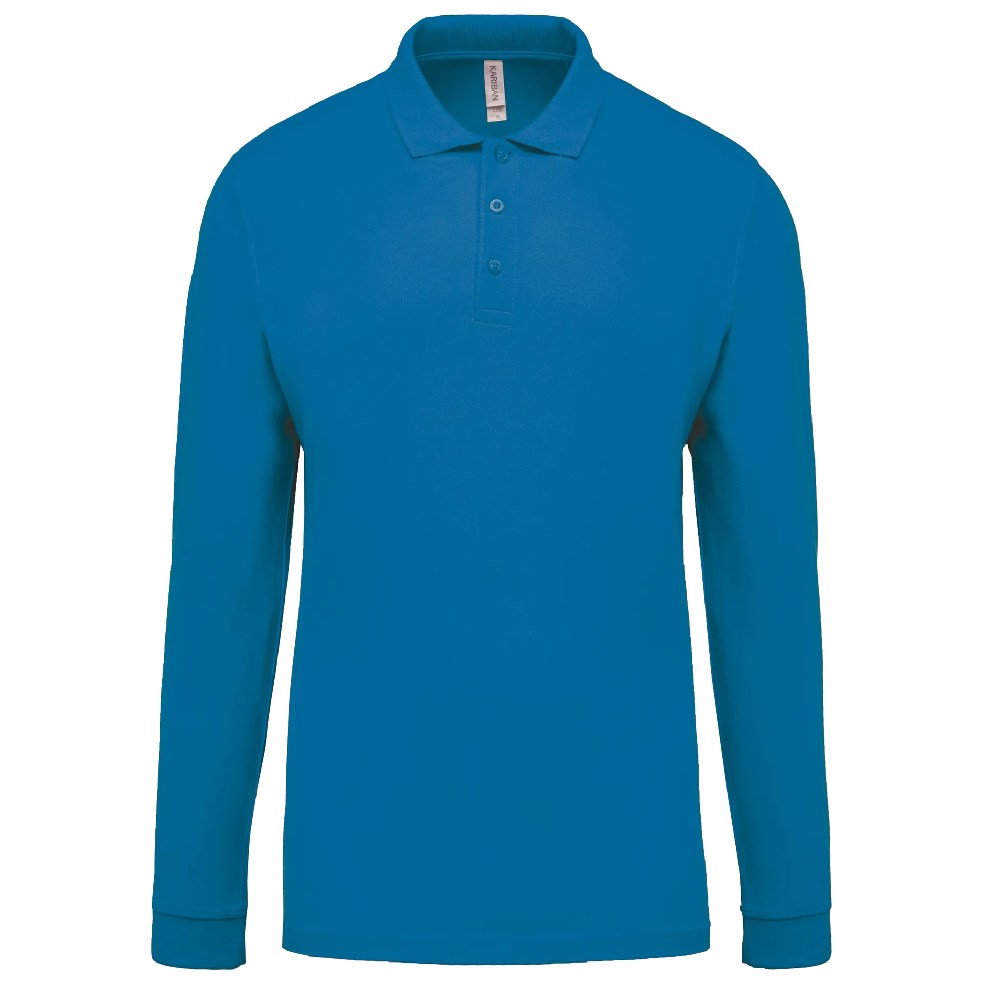 Herren Langarm-Polohemd. Baumwollpiqué