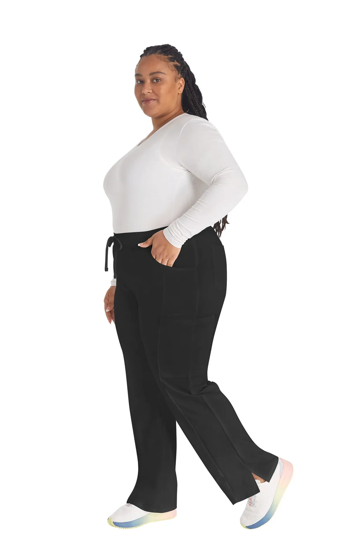 Damenhose mit mittlerem Bund und Kordelzug