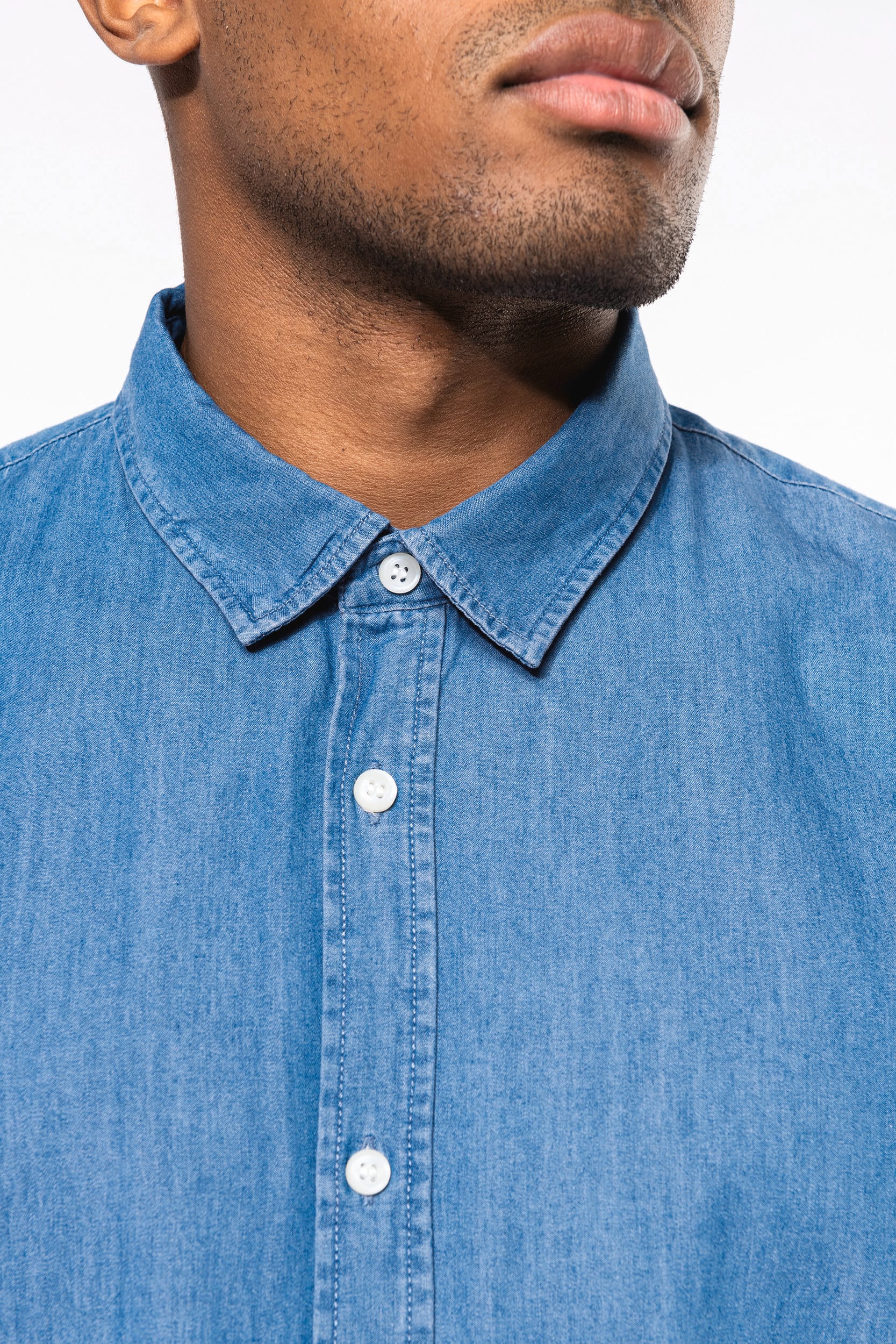 Herren Denimhemd