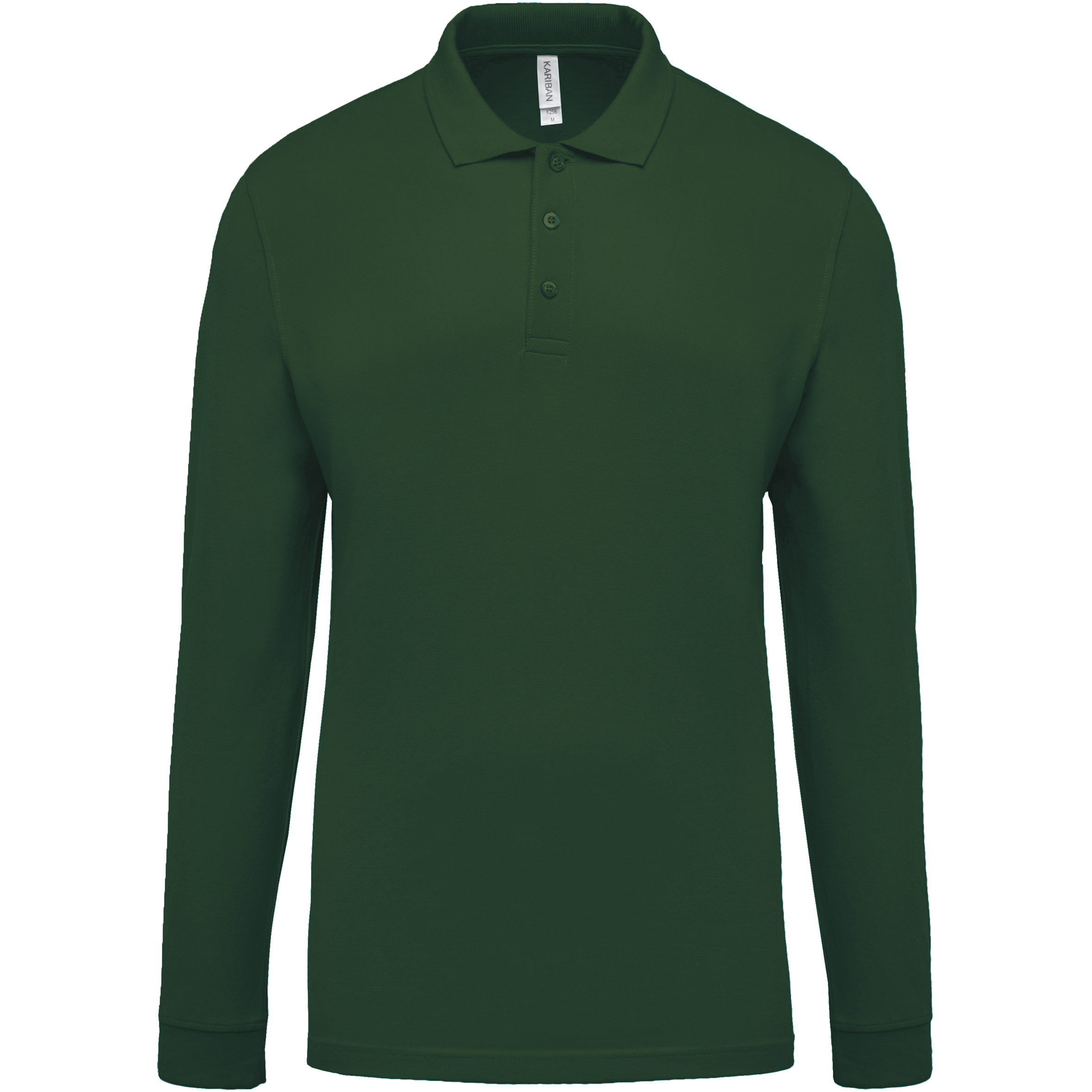 Herren Langarm-Polohemd. Baumwollpiqué
