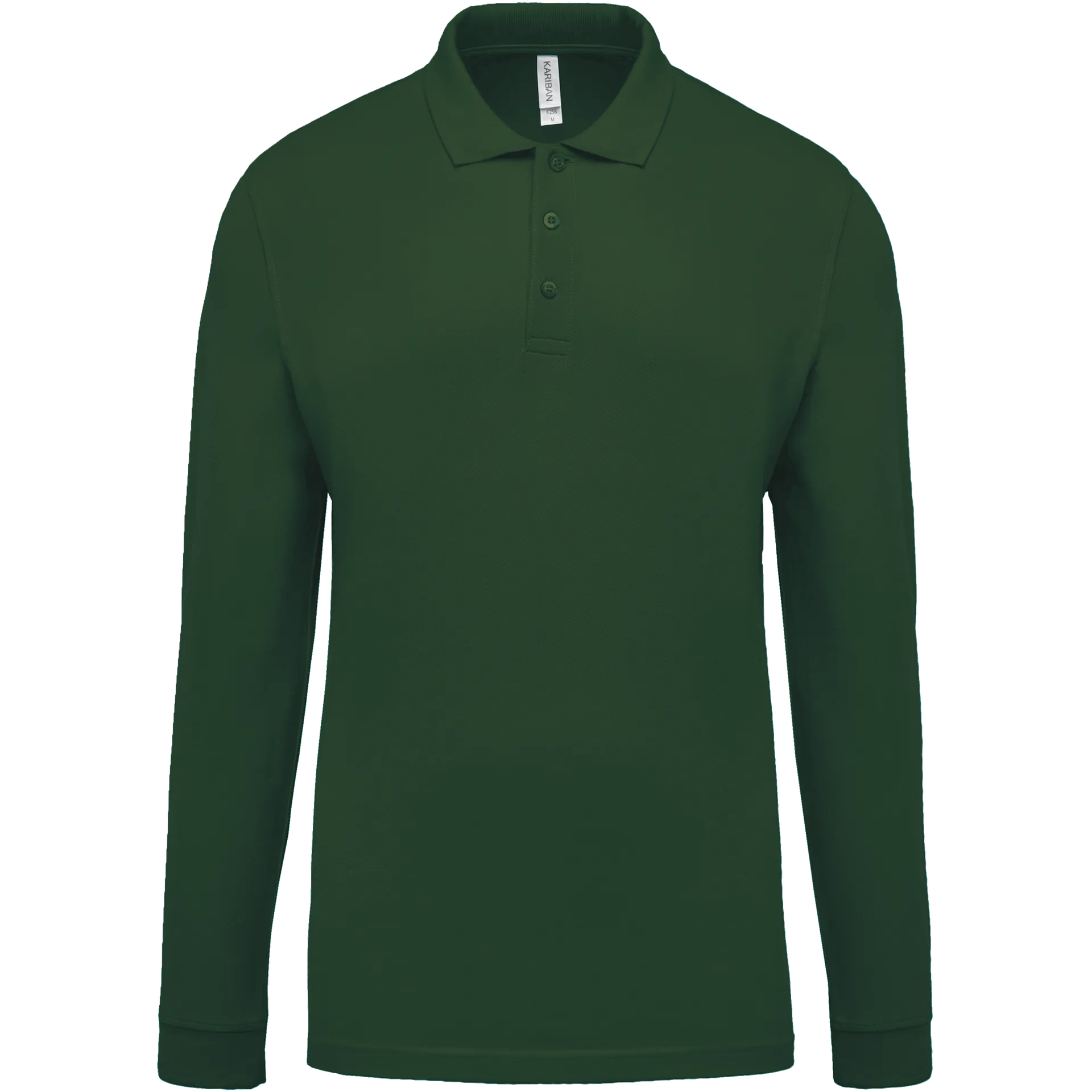 Herren Langarm-Polohemd. Baumwollpiqué