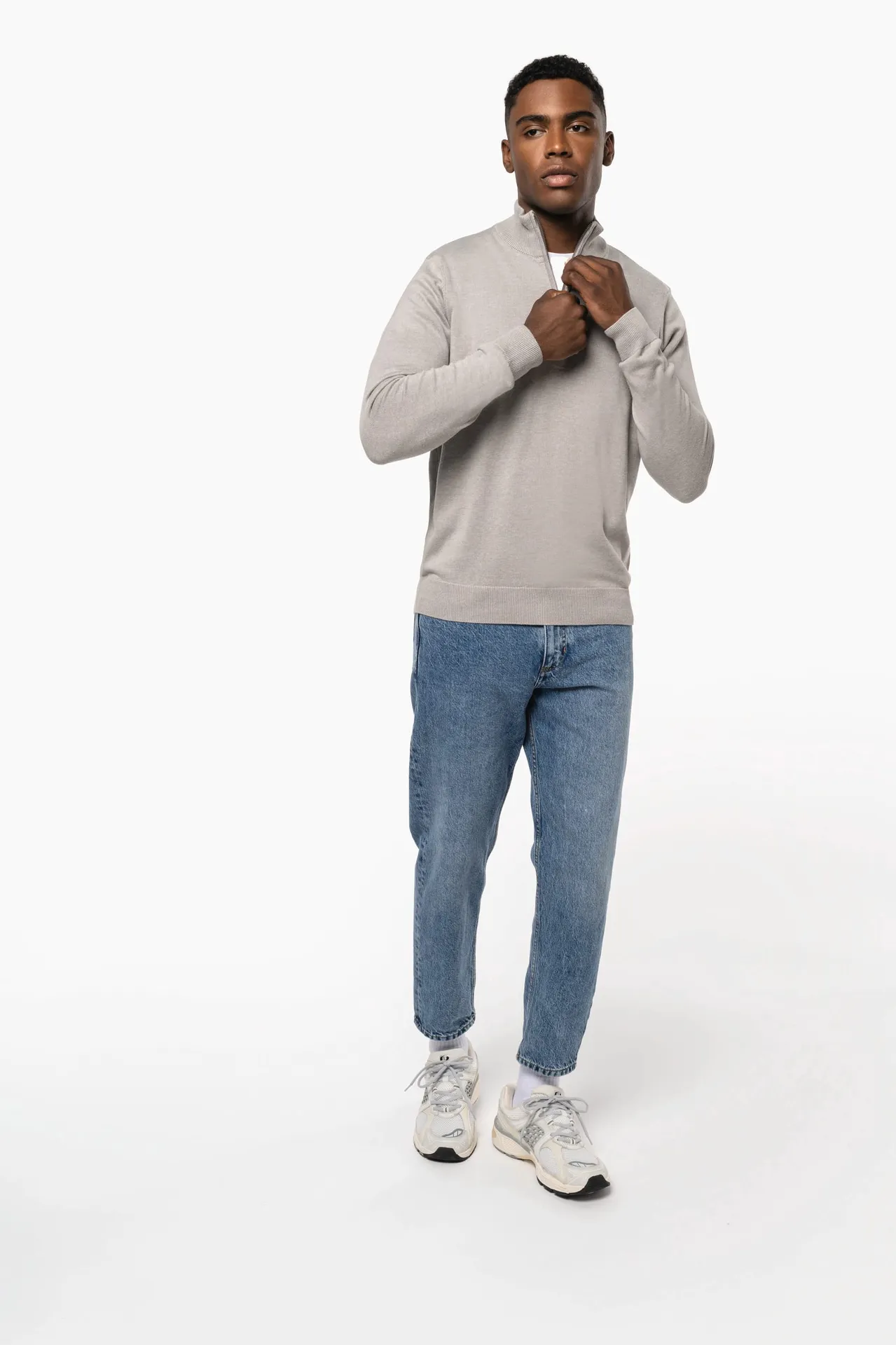 Herrenpullover mit 1/4-Reißverschluss