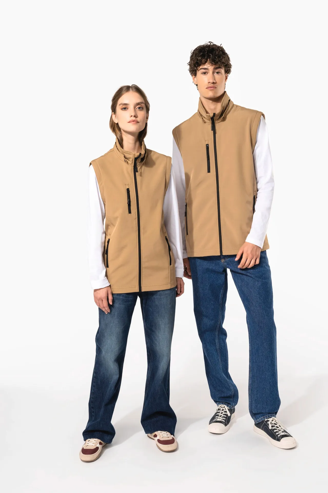 3-lagige Unisex-Softshell-Jacke mit Kapuze und abnehmbaren Ärmeln