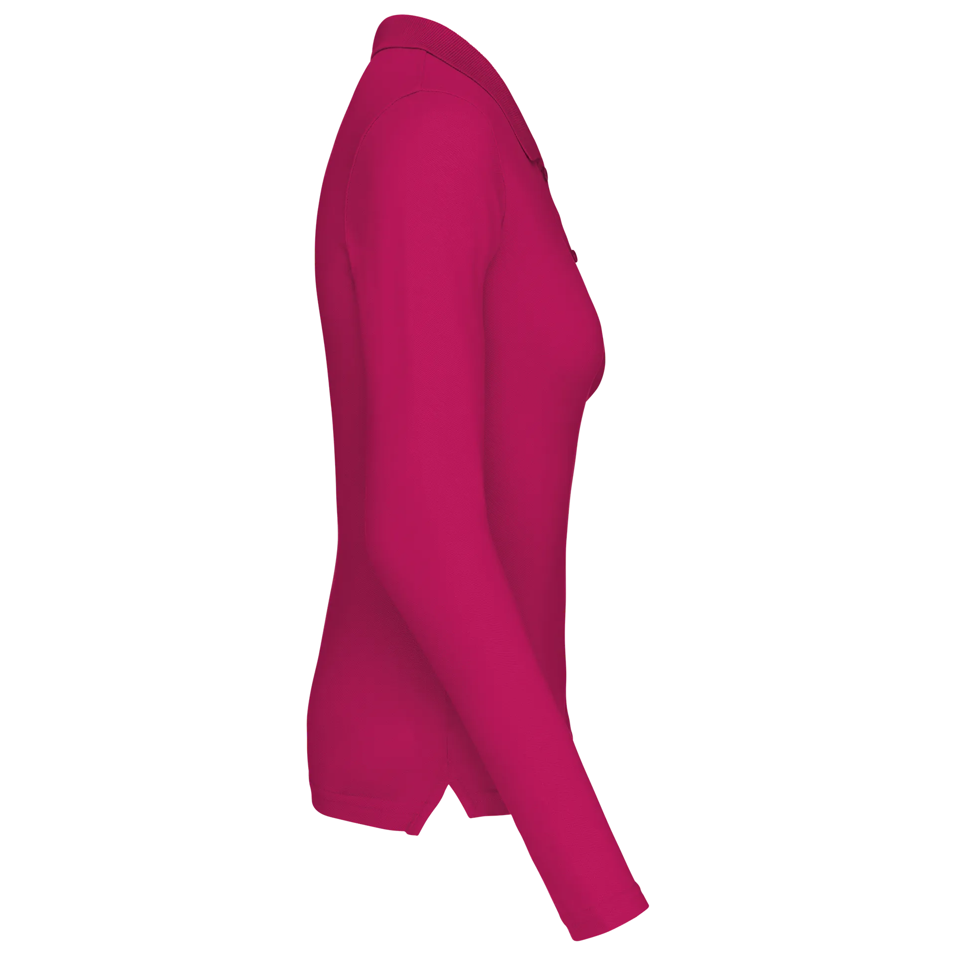 Damen Langarm-Polohemd. Baumwollpiqué