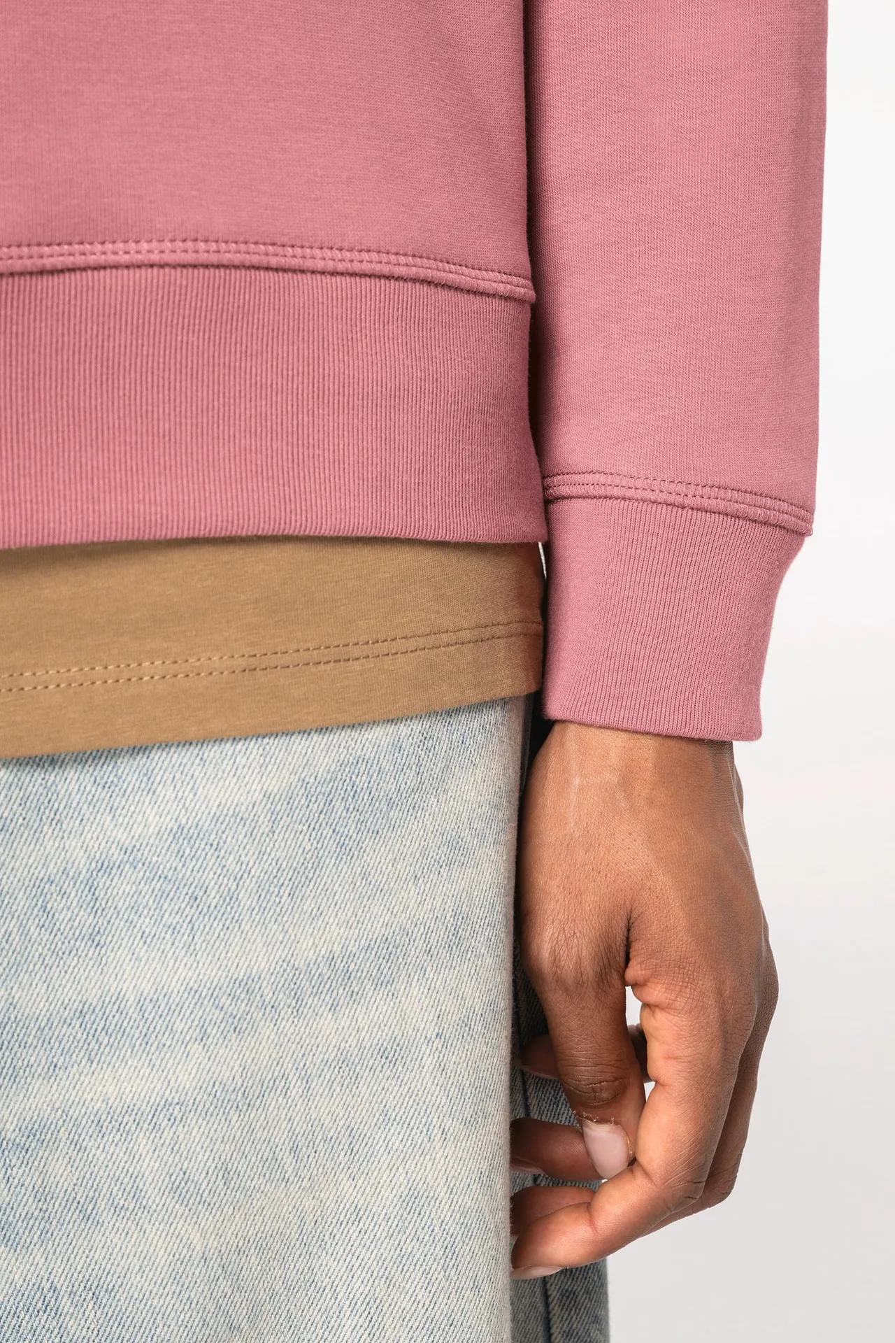 Umweltfreundliches Sweatshirt mit Rundhalsausschnitt und überschnittenen Schultern, Damen