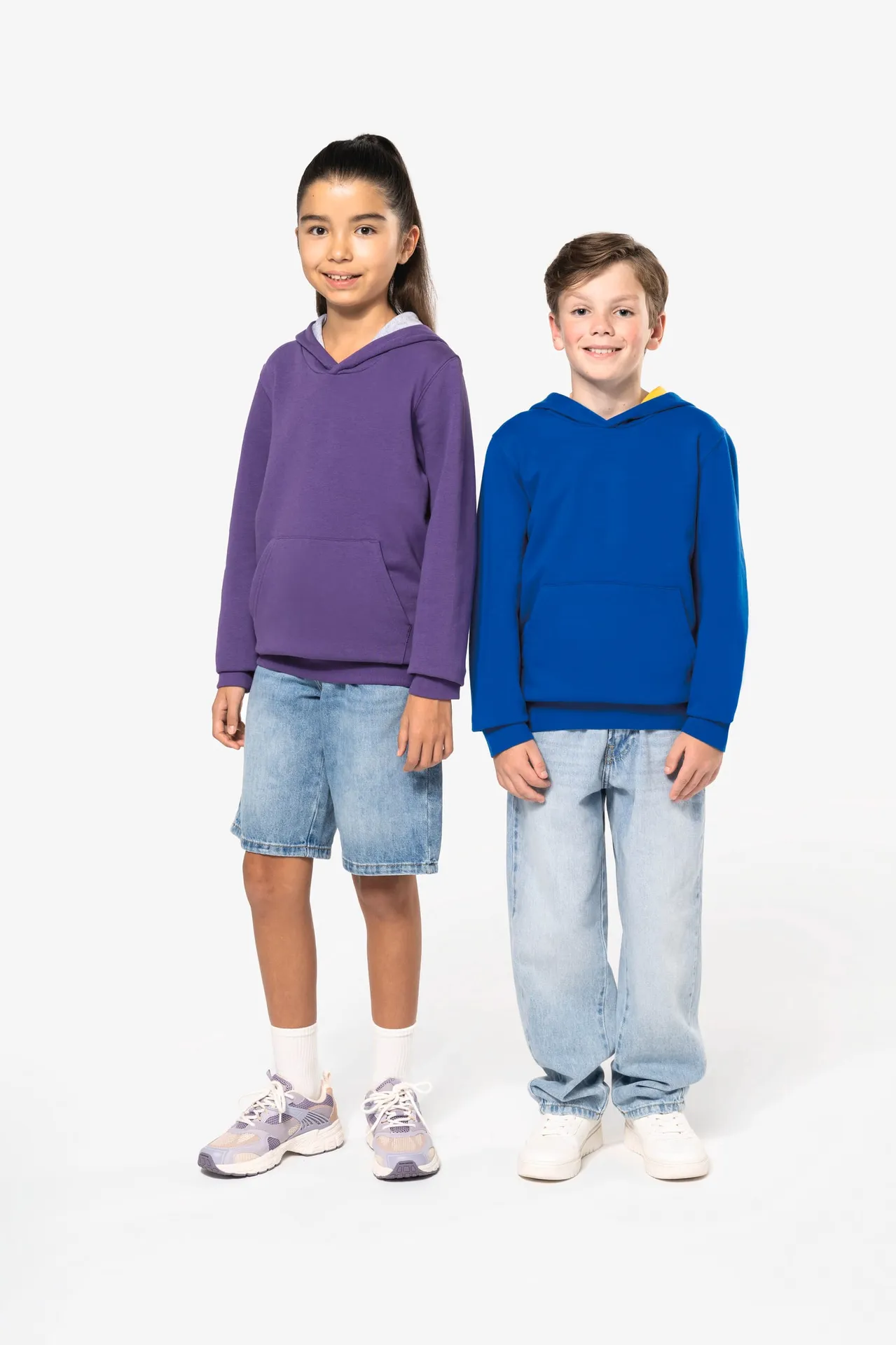 Kinder Kapuzenshirt Bicolor