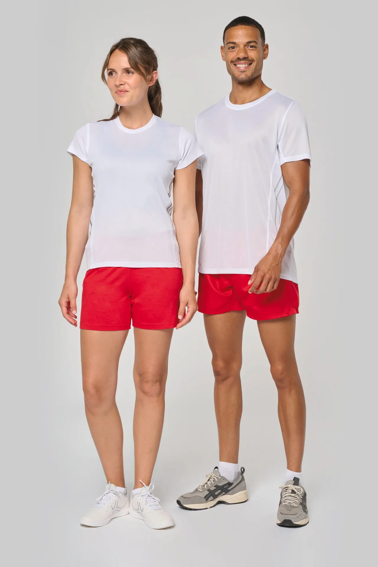 Damen Kurzarm Sport-T-Shirt. Bi-Material