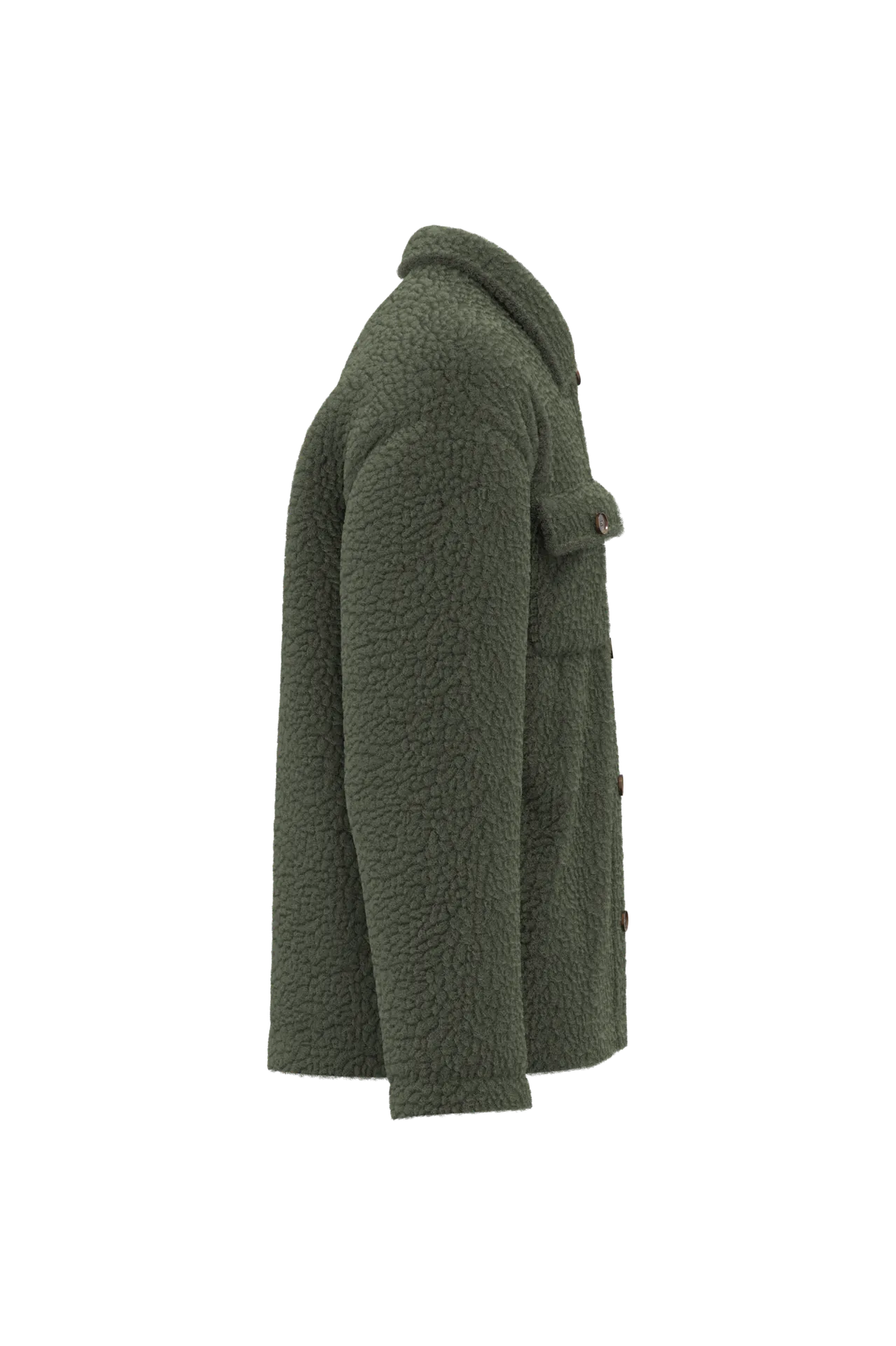 Unisex-Überhemd aus Sherpa mit überschnittenen Schultern