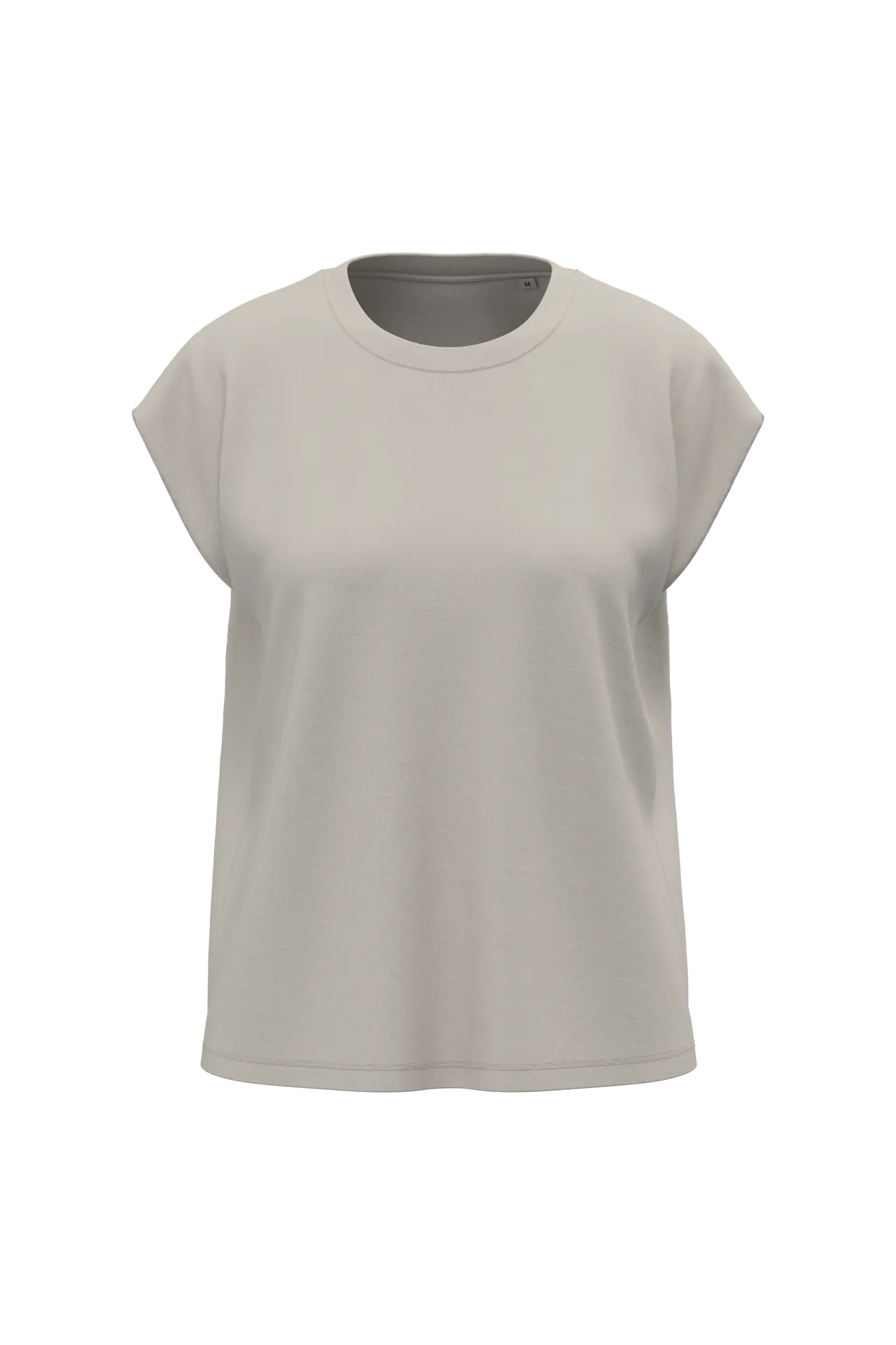 Nachhaltiges ärmelloses Damen-T-Shirt mit Schulterpolstern