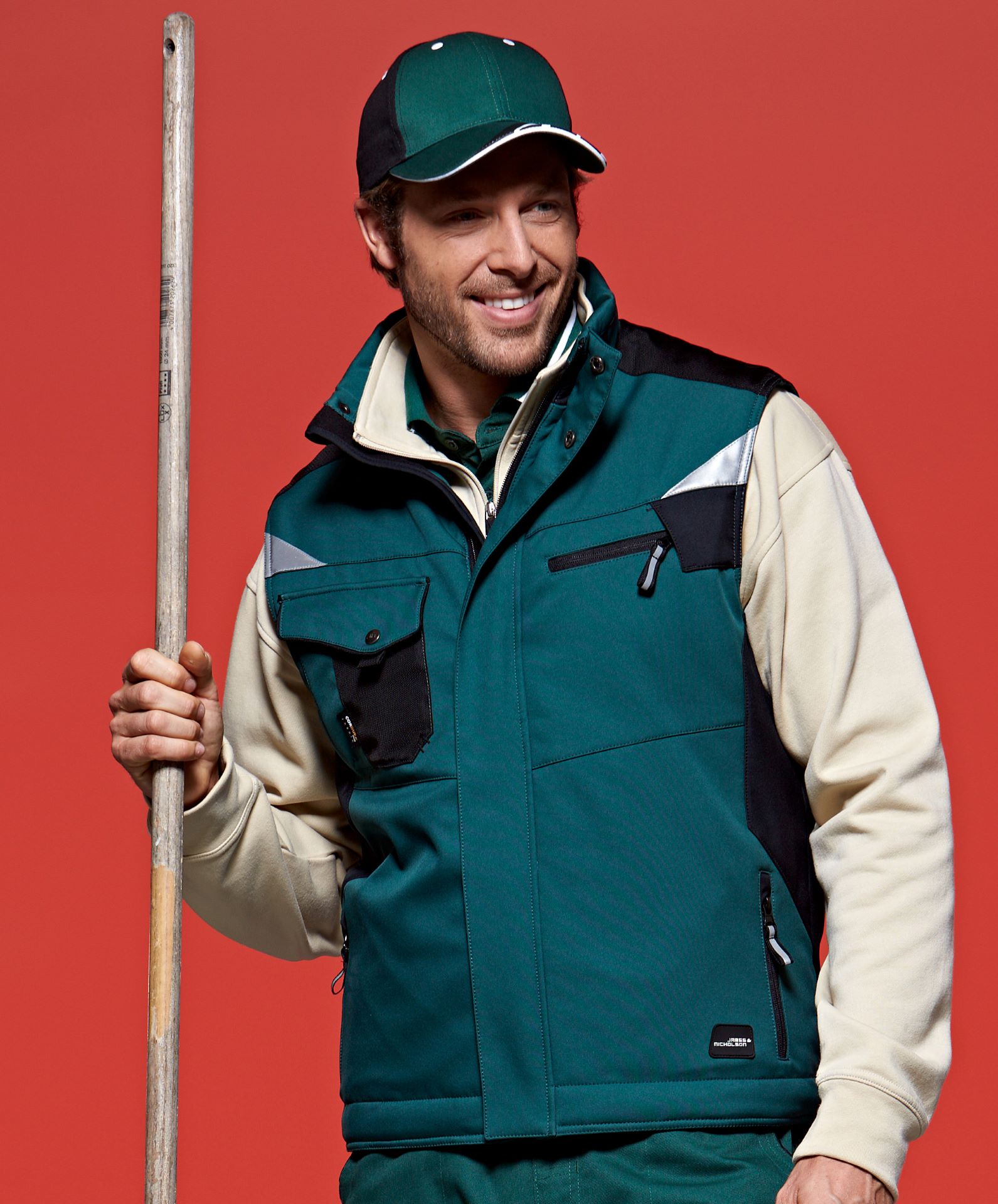 James & Nicholson JN825 – Robuste Winter Softshell-Arbeitsweste mit CORDURA®