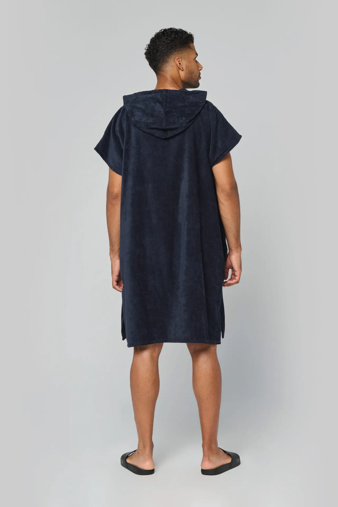 Unisex-Frottee-Poncho mit Kapuze
