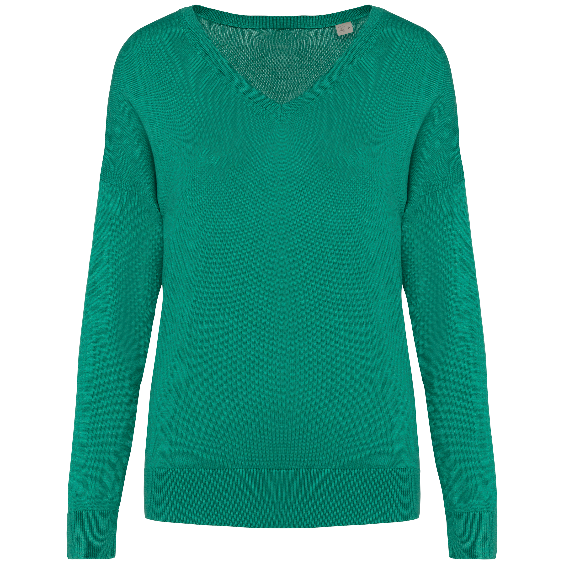 Umweltfreundlicher Damenpullover mit V-Ausschnitt aus Lyocell Umweltfreundlicher Damenpullover mit V-Ausschnitt aus Lyocell